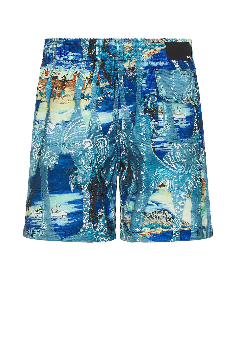 Amiri o1mle0426 Bandana Bleach Swim Trunk in Blue Size US 30 / EU 46 - 2 Thumbnail