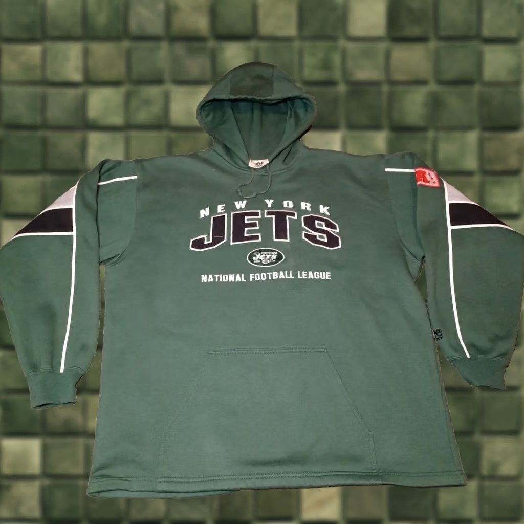 Vintage VINTAGE New York Jets Lee Sport Hoodie Sweatshirt Green Embroidered L 90s Y2K Mens Size US L / EU 52-54 / 3 - 1 Thumbnail
