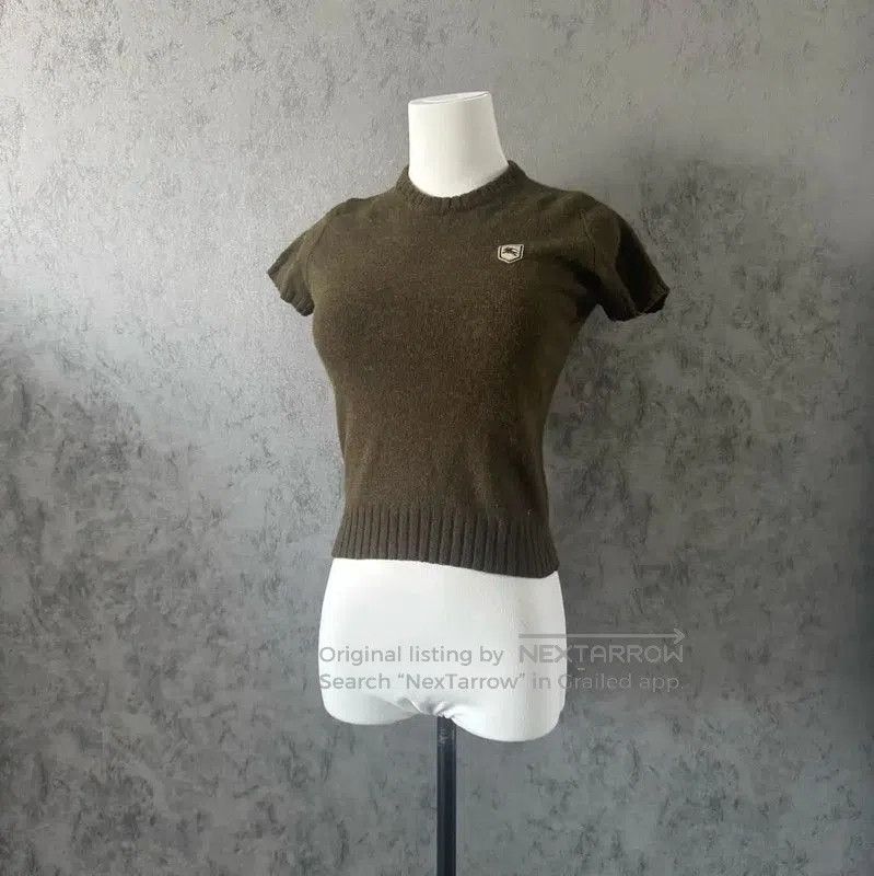 Burberry Burberry Green Wool Short Sleeve Top. Size M / US 6-8 / IT 42-44 - 5 Thumbnail