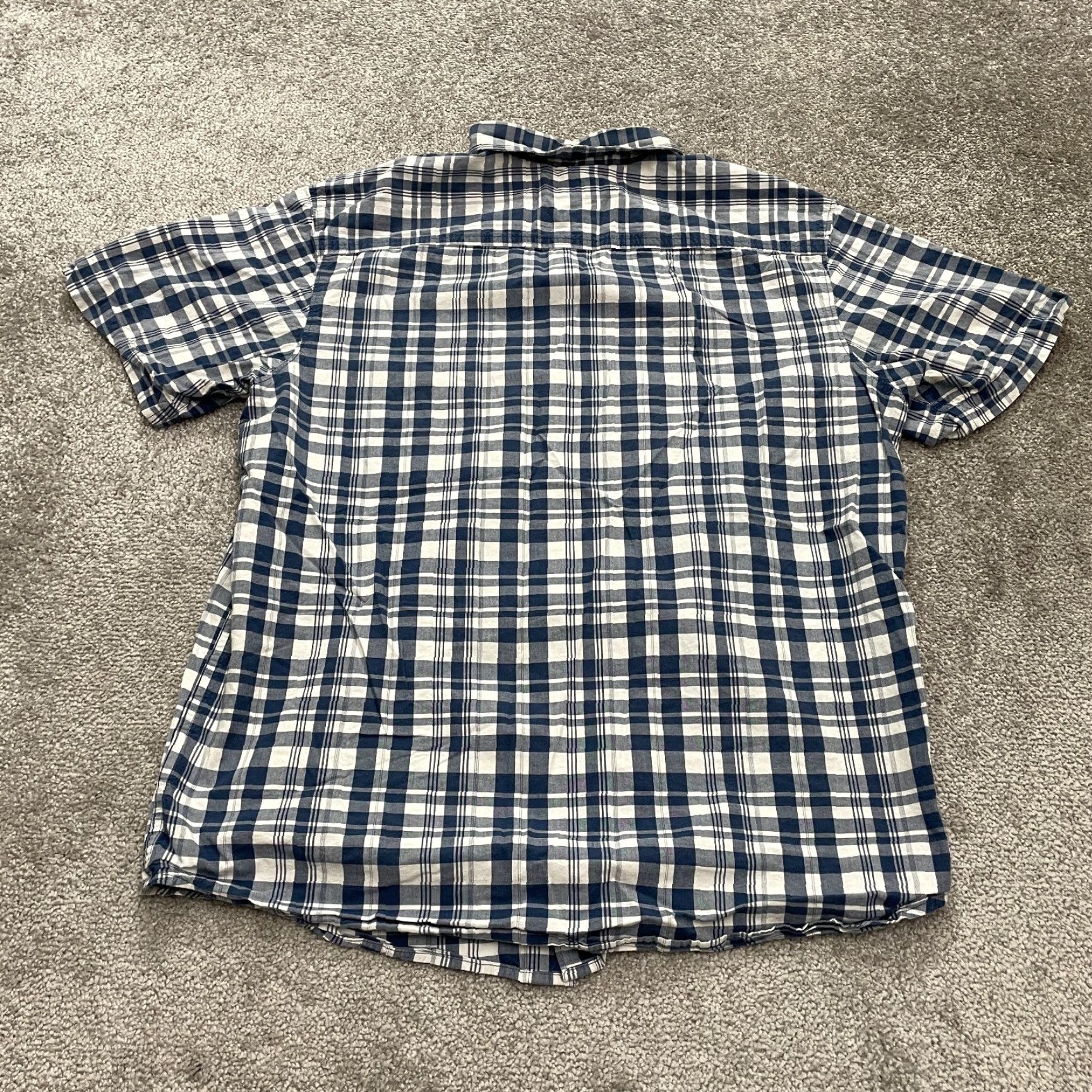 Vintage Columbia Shirt Mens L Blue Plaid Flannel Short Sleeve Button-Down Cotton Top Classic Outdoor Fishing Button Up Size US L / EU 52-54 / 3 - 2 Thumbnail