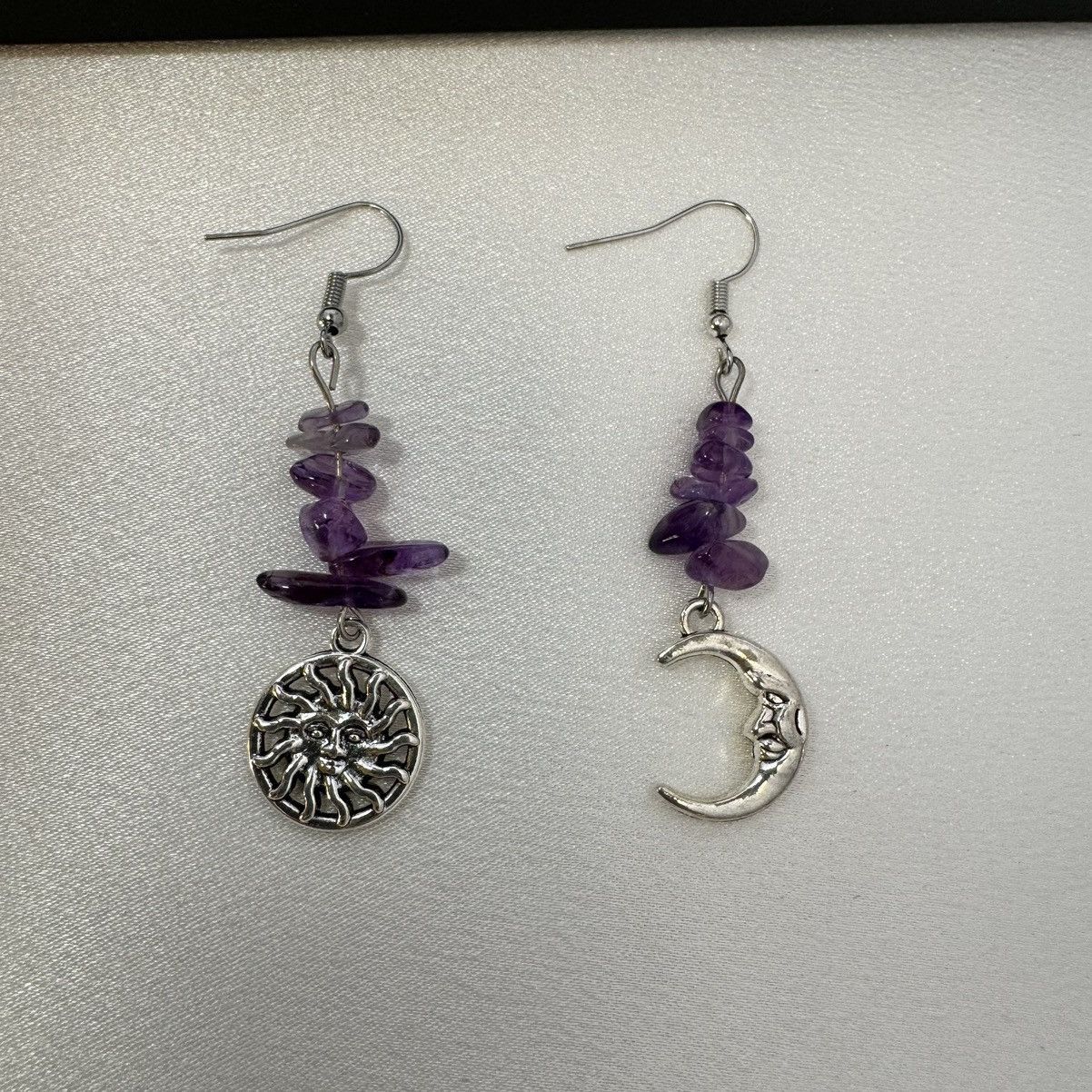 Other Asymmetry Moon Sun Dangle Drop Earrings for Women Size ONE SIZE - 1 Thumbnail