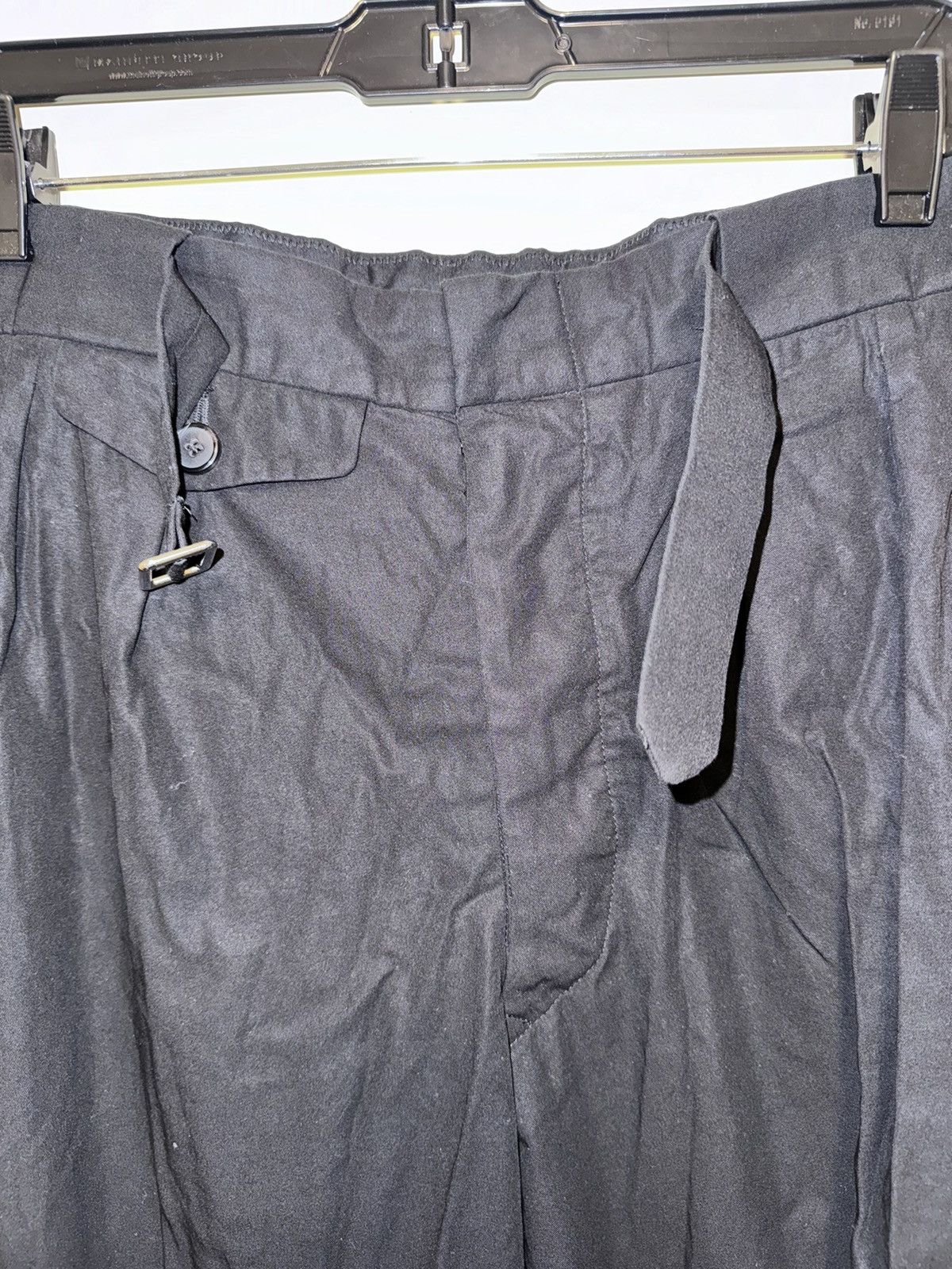Maison Margiela MAISON MARGIELA Black Cotton Pleated Trousers Size US 34 / EU 50 - 9 Thumbnail