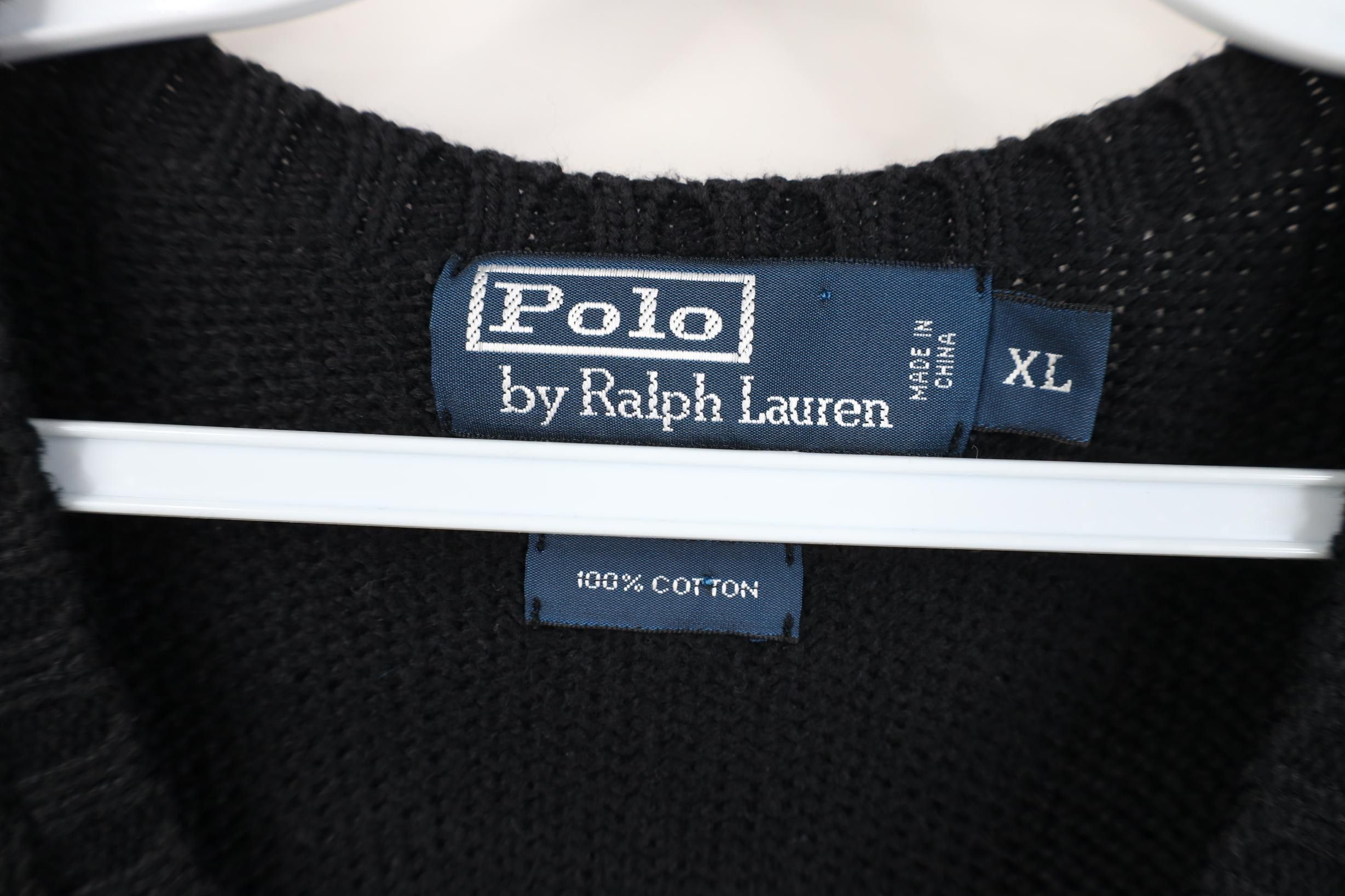 Polo Ralph Lauren Vintage 90s Ralph Lauren Knit V-Neck Sweater Vest Black Size US XL / EU 56 / 4 - 6 Thumbnail