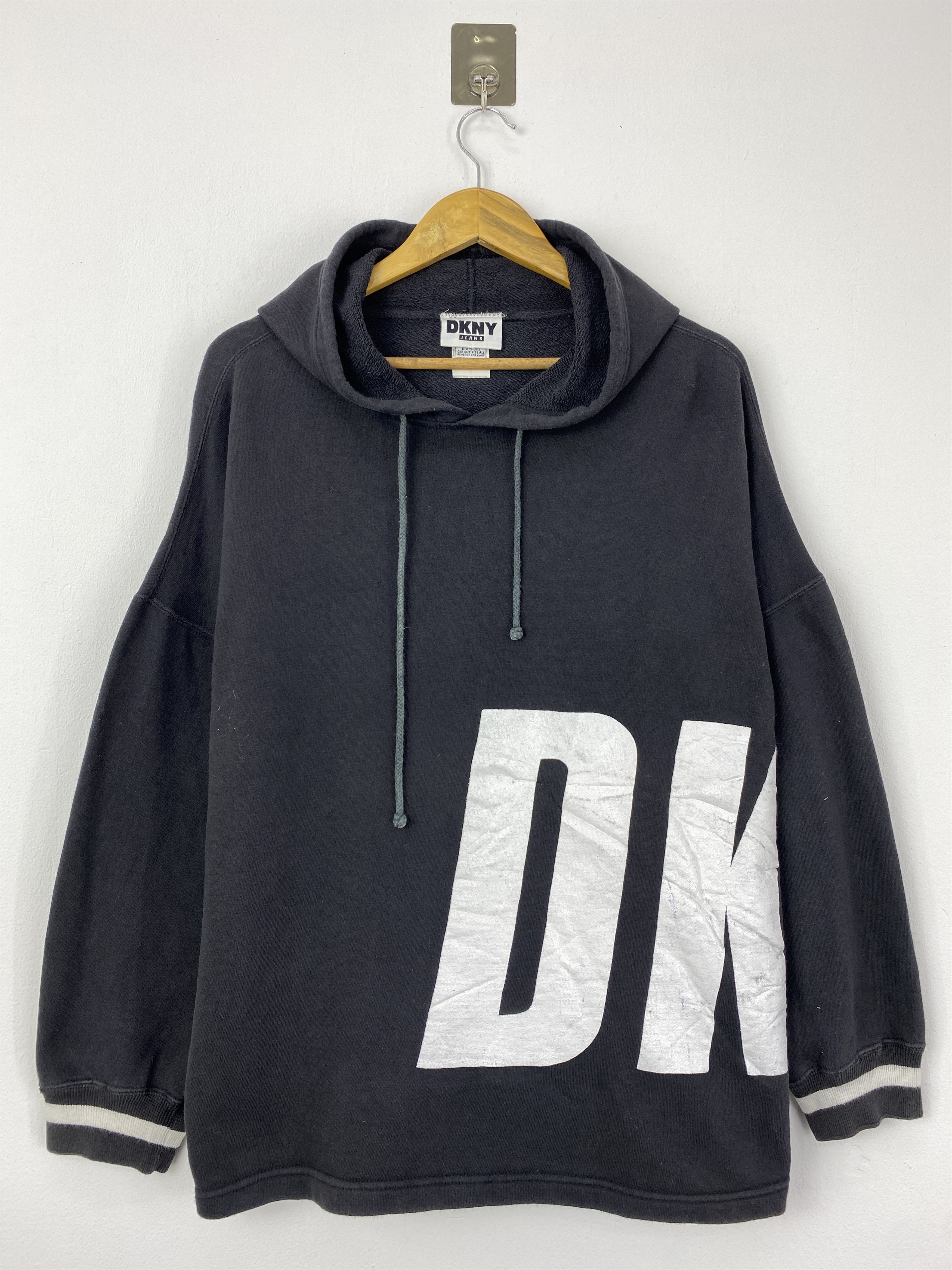 DKNY Vintage 90s DKNY Usa Big Logo Pullover Hoodie SH0097 Size US XXL / EU 58 / 5 - 3 Thumbnail