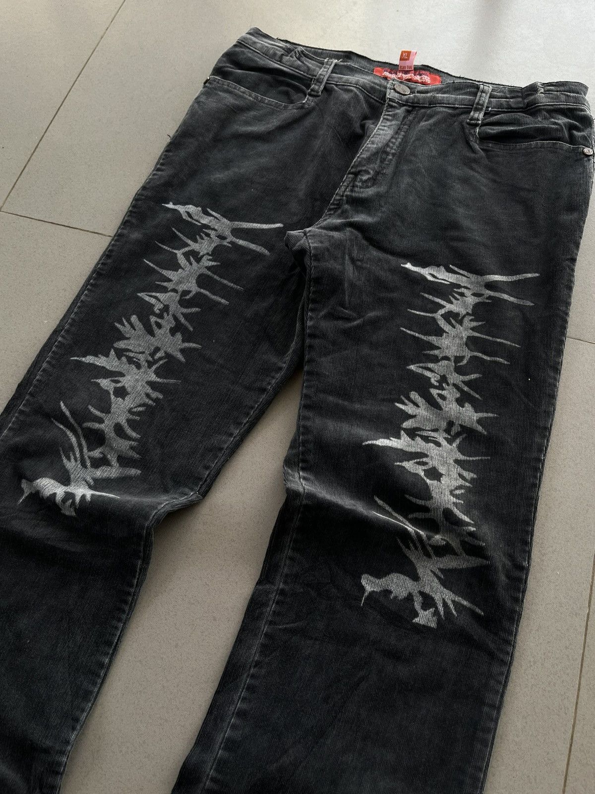 14th Addiction JAPANESE BANTUO CORDUROY FLARE BOOT CUT PANTS PUNK VKEI Size US 29 - 2 Thumbnail