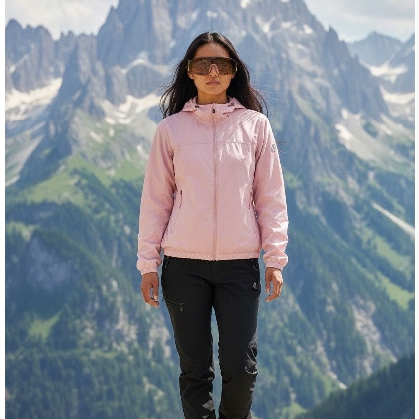 Moncler Ombrate ML0247 72E Pink and Gold Frames Smoky Lens display picture 3