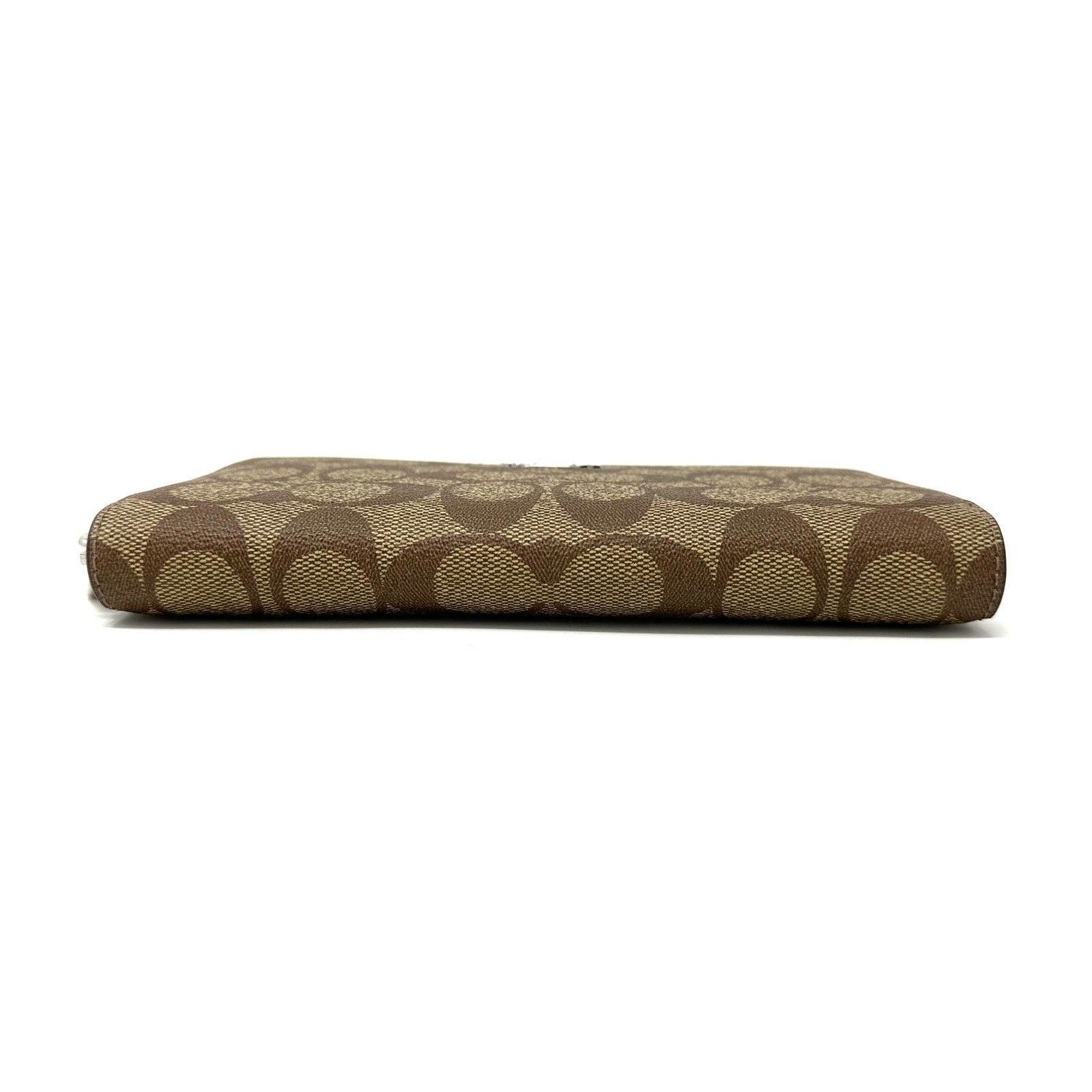 Coach Coach Long Zip Around Wallet in Signature Canvas Sage C4452 Size ONE SIZE - 4 Thumbnail