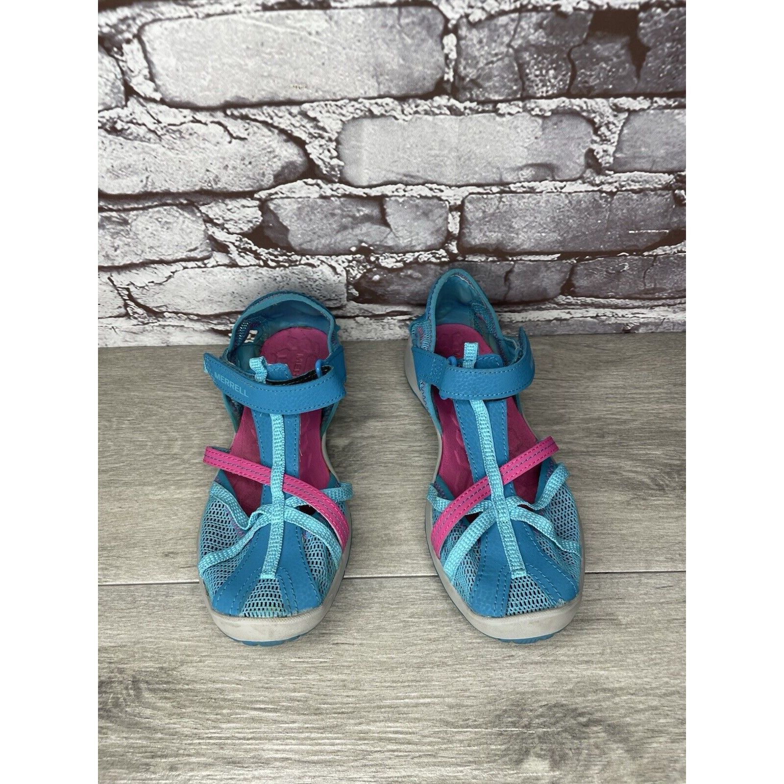 Merrell Merrell 61594 Blue Textile Synthetic Mesh Maryjane Strap Sho Size US 5 / IT 35 - 2 Thumbnail