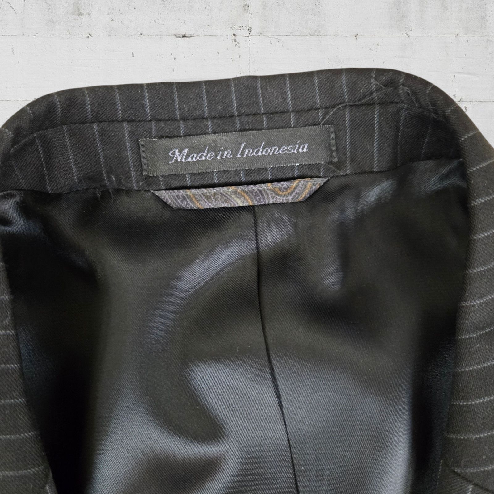 Lauren Ralph Lauren Y2K LRL Black Pinstripe Wool Suit Jacket Size 48 Size 48R - 9 Thumbnail