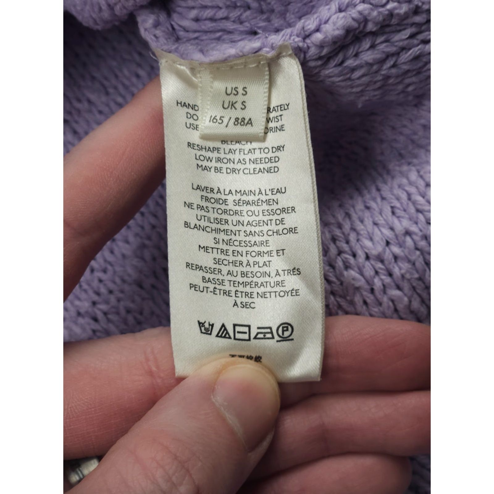 Free People Free People Sparrow Tunic Sweater Oversized Small Purple Light Purple Long Sleeve Women S Relaxed Knit Sec Size S / US 4 / IT 40 - 5 Thumbnail