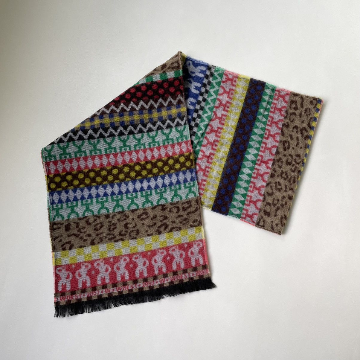Walter Van Beirendonck Large Multicolour Patterned Scarf Size ONE SIZE - 6 Thumbnail