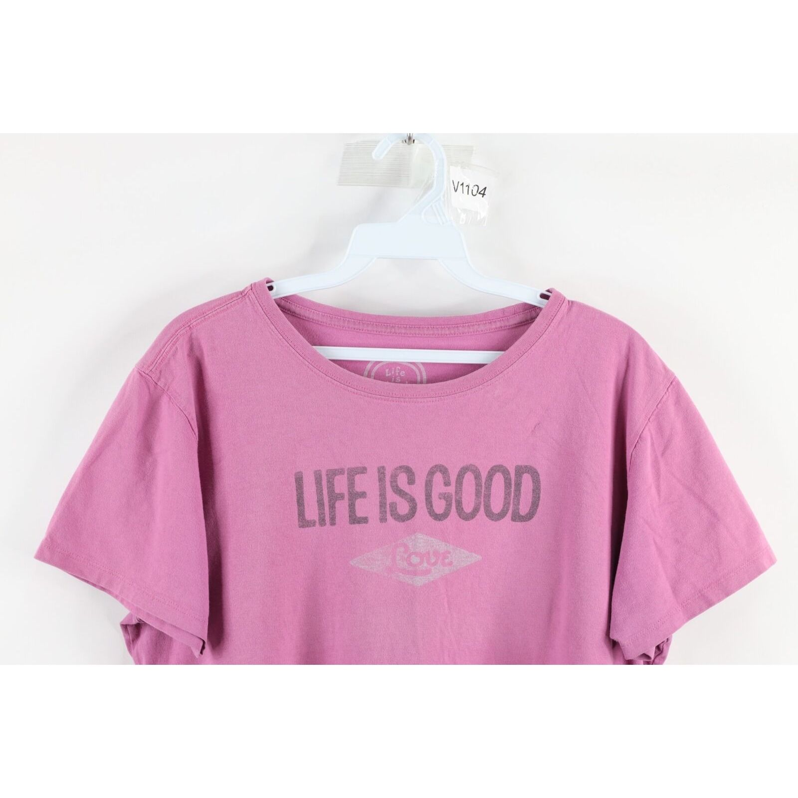 Vintage Vintage Life is Good Distressed Love Short Sleeve T-Shirt Size L / US 10 / IT 46 - 2 Preview