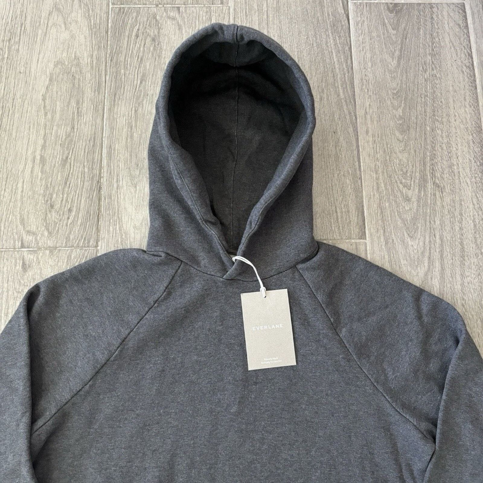 Everlane NWT Everlane Organic Cotton Track Hoodie Heather Gray Small Size US S / EU 44-46 / 1 - 2 Thumbnail
