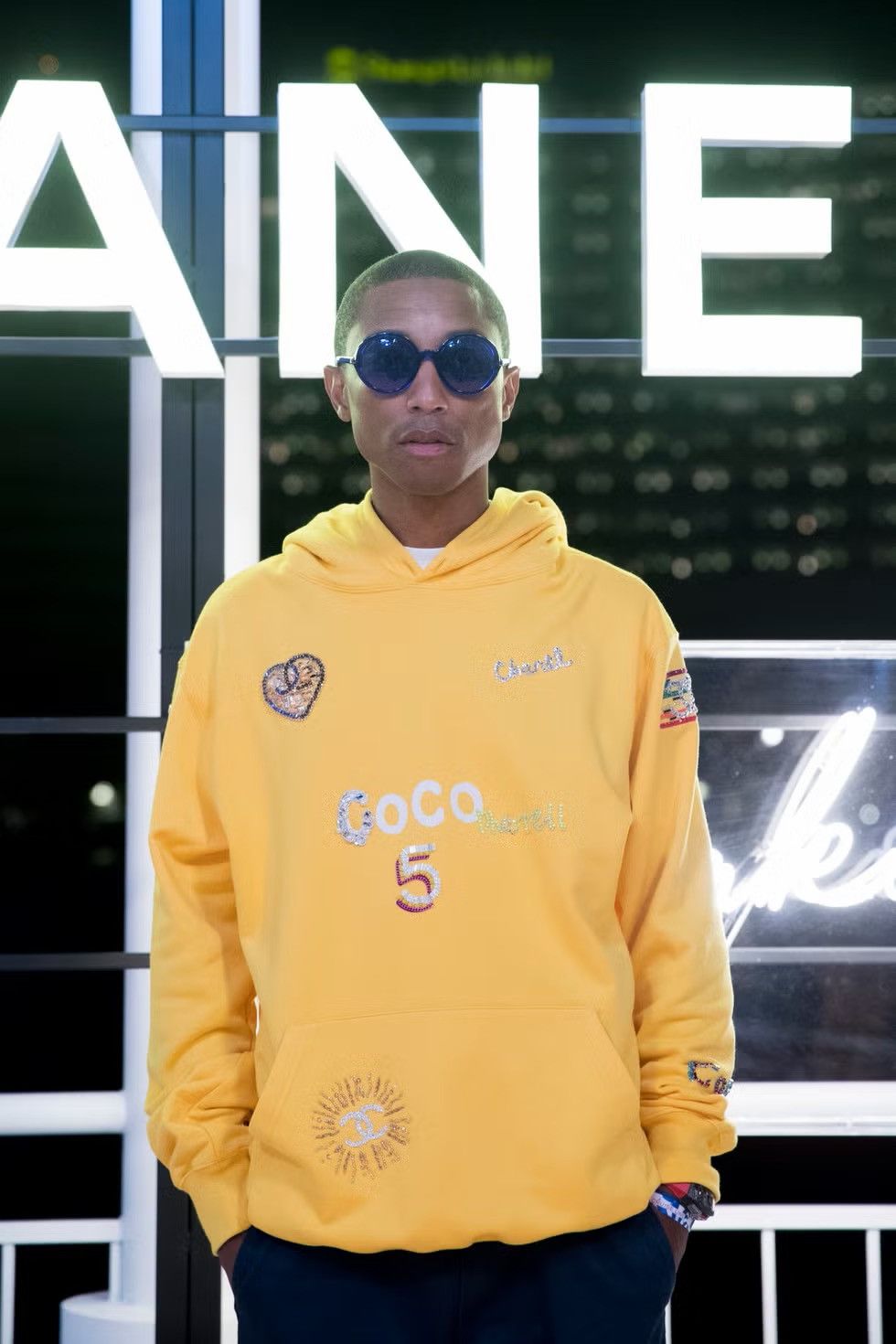 Chanel Chanel x Pharrell 2019 Coco Hand Beaded Lesage Yellow Hoodie Size US M / EU 48-50 / 2 - 18 Thumbnail