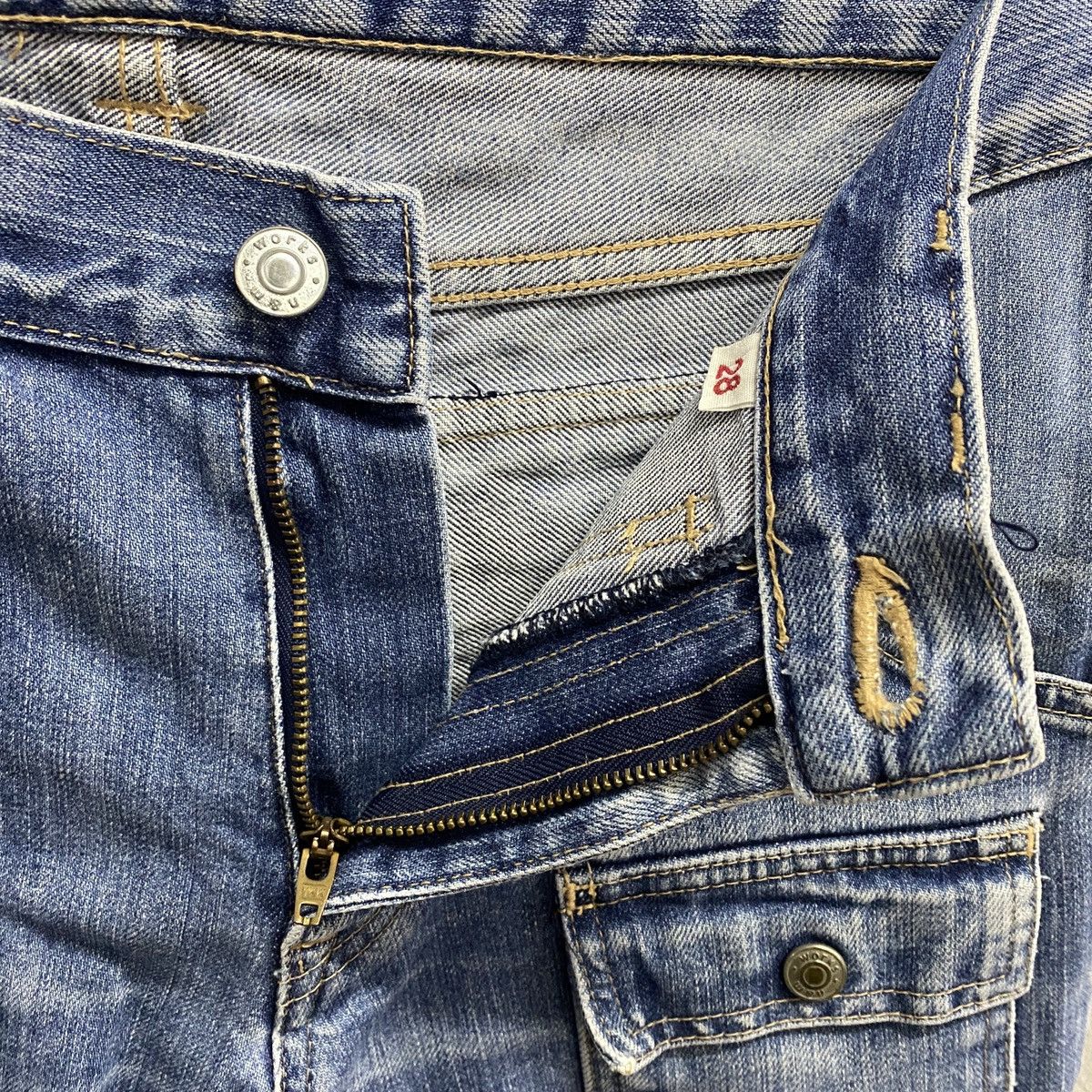 Japanese Brand Japanese Brand Works n&m Bushpants Distressed Denim Size US 28 / EU 44 - 7 Thumbnail