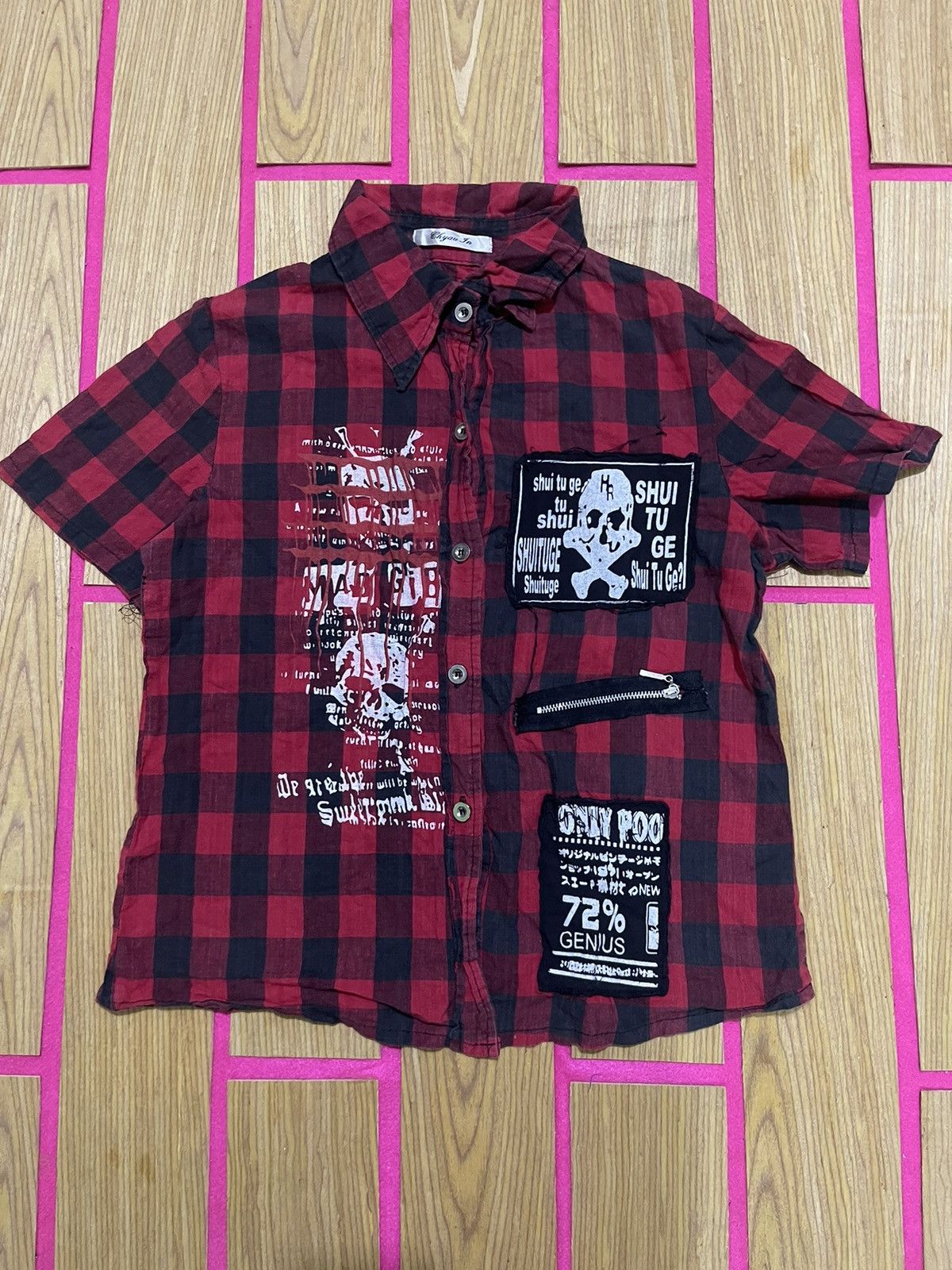 If Six Was Nine Y2K CHYAN IN short sleeve shirt skull ifsix style Size M / US 6-8 / IT 42-44 - 1 Thumbnail