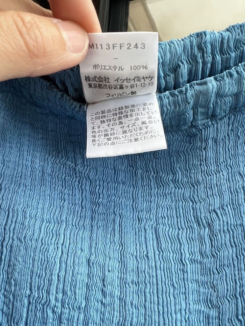 Issey Miyake Issey Miyake size:one size Blue crepe short-sleeved shirt Size S / US 4 / IT 40 - 9 Thumbnail