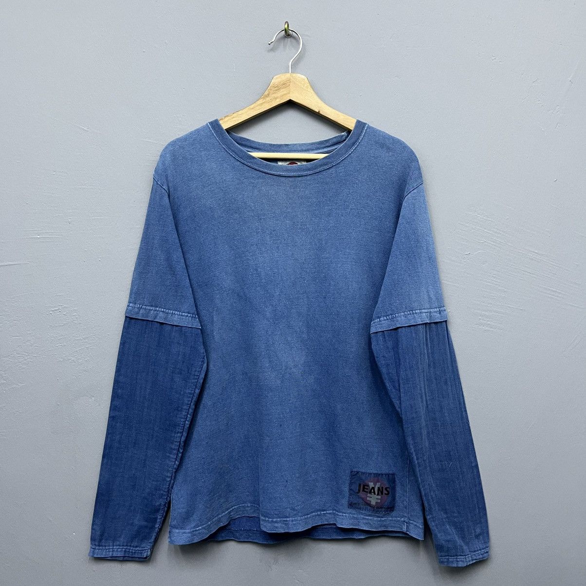 Japanese Brand Yen Jeans Double Layer Long Sleeve T-Shirt Size US M / EU 48-50 / 2 - 2 Thumbnail