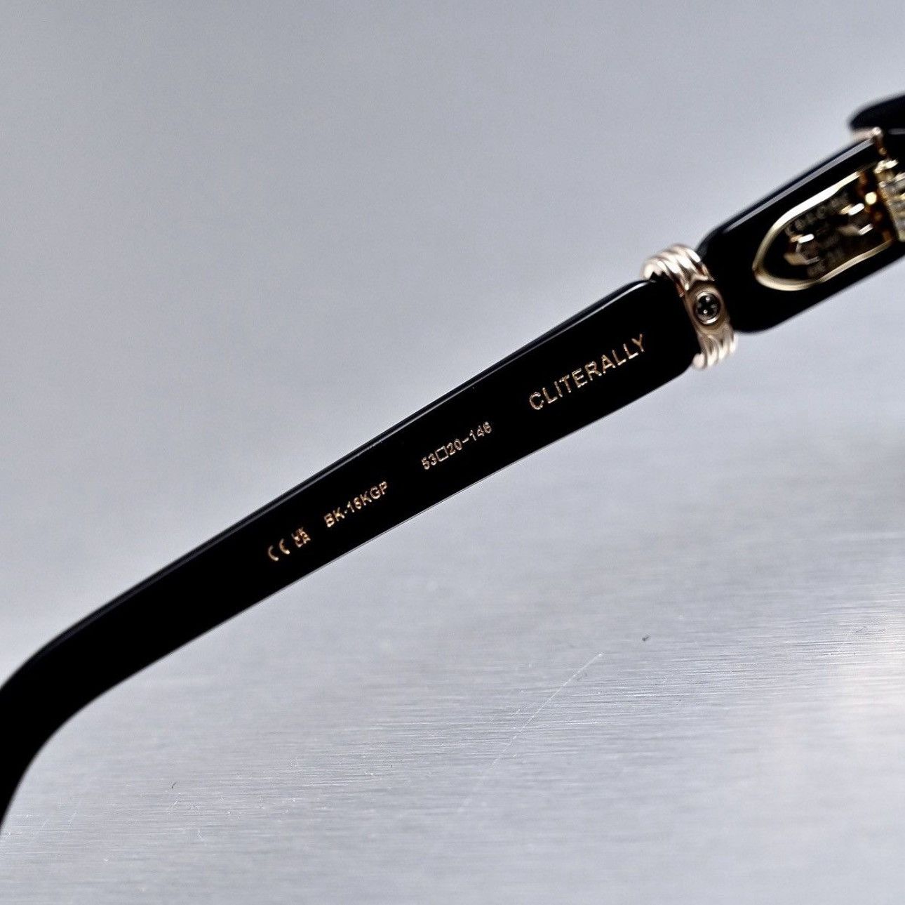 Chrome Hearts CHROME HEARTS CLITERALLY BLACK-18KGP SUNGLASSES Size ONE SIZE - 5 Thumbnail
