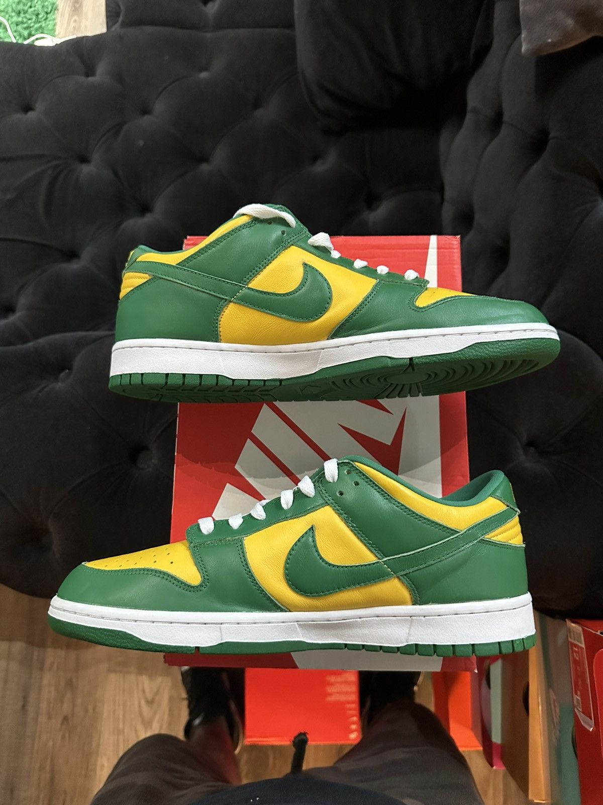 Nike Men's Dunk Low Brazil SP Pine CU1727-700 Size 12 Used