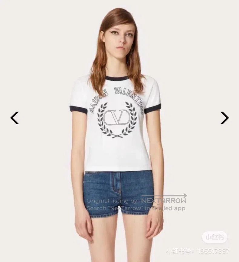 Valentino Valentino White letter-print T-shirt short-sleeved top Size L / US 10 / IT 46 - 5 Thumbnail