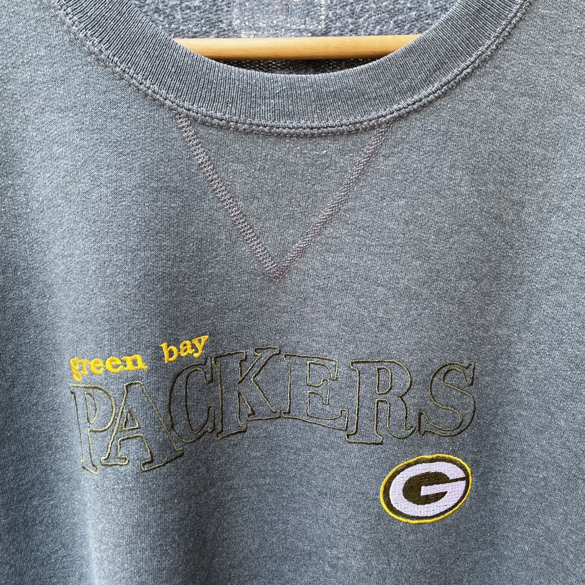 Vintage 🔥Green Bay Packers Embroidered Spellout Crewneck Sweatshirts Size US XL / EU 56 / 4 - 6 Thumbnail