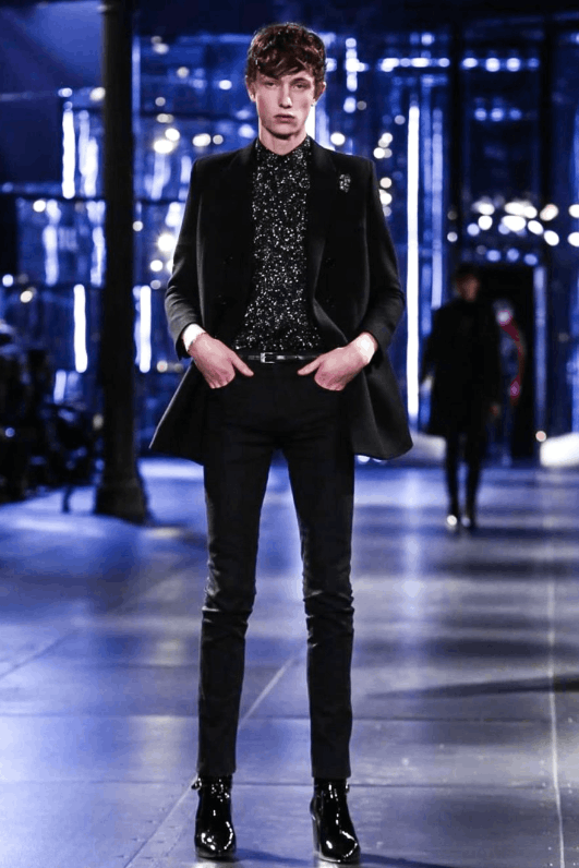 Saint Laurent Paris F/W15 Speckled Viscose Button Up Shirt by Hedi Slimane Size US M / EU 48-50 / 2 - 1 Thumbnail