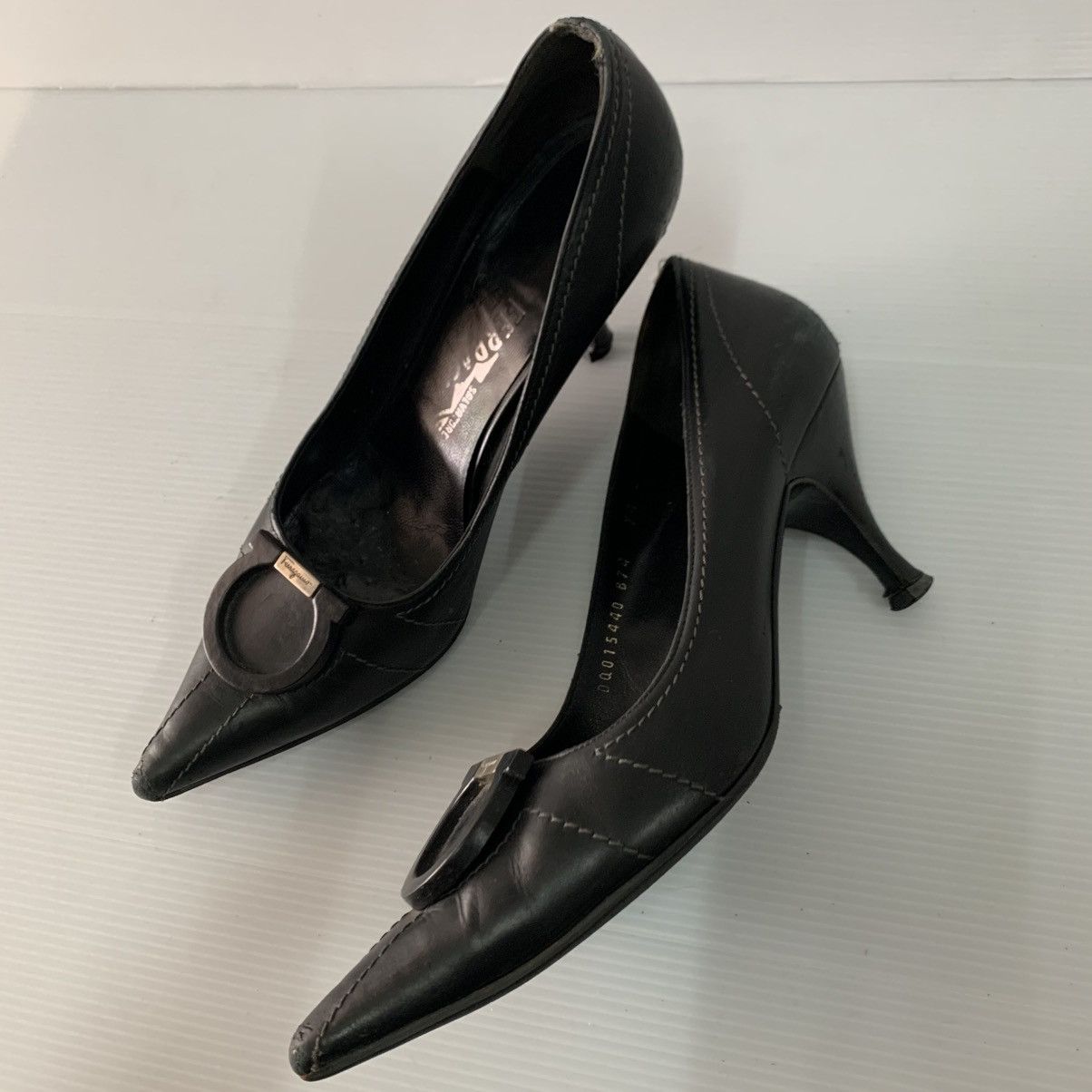 Salvatore Ferragamo Salvatore Ferragamo Leather Heels Size US 7.5 / IT 37.5 - 3 Thumbnail