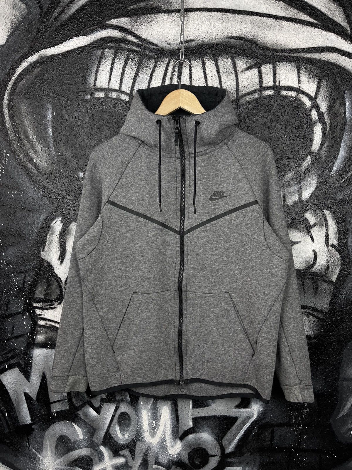 Nike Nike Tech Fleece Grey Windrunner Full Zip Hoodie Size Medium Size US M / EU 48-50 / 2 - 6 Thumbnail