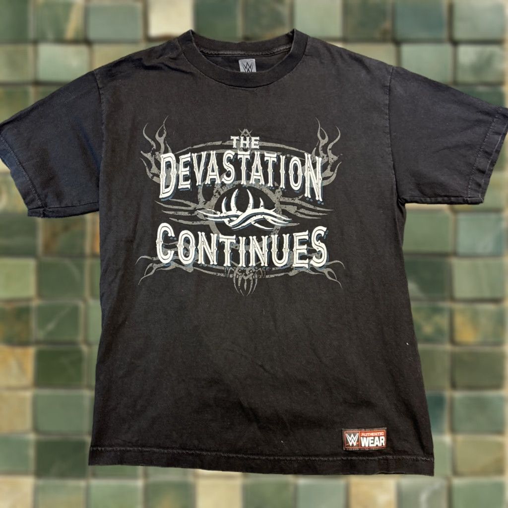 Goldbergh WWE T-Shirt Goldberg The Devastation Continues Black Short Sleeve M Unisex Mens Womens Size US 31 - 1 Thumbnail