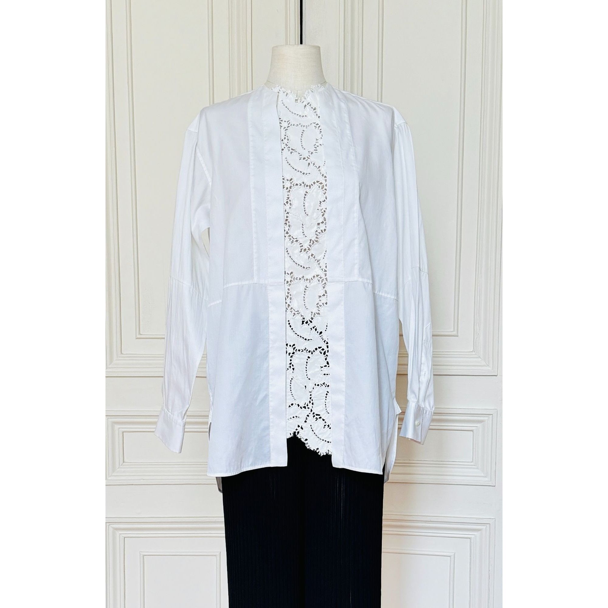 Celine Phoebe Philo White Cotton Shirt Size S / US 4 / IT 40 - 1 Thumbnail