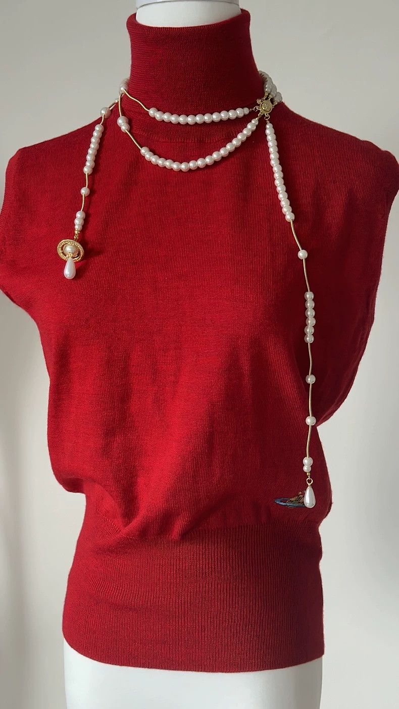 Vivienne Westwood Vivienne Westwood Sleeveless knit turtleneck T-shirt Size S / US 4 / IT 40 - 1 Thumbnail