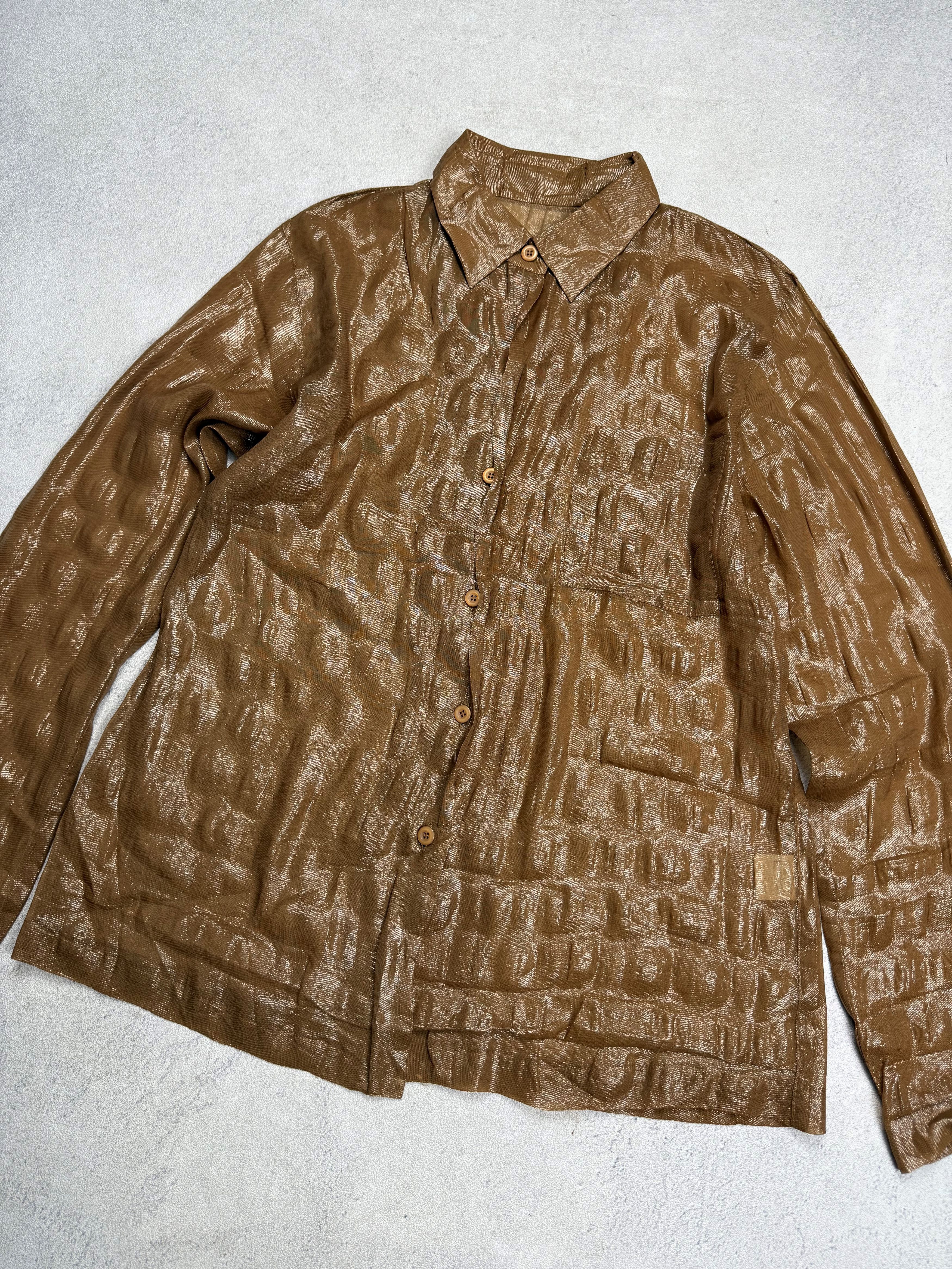 Issey Miyake Vintage Issey Miyake Sheer Embossed Pattern Shirt Size US S / EU 44-46 / 1 - 5 Thumbnail