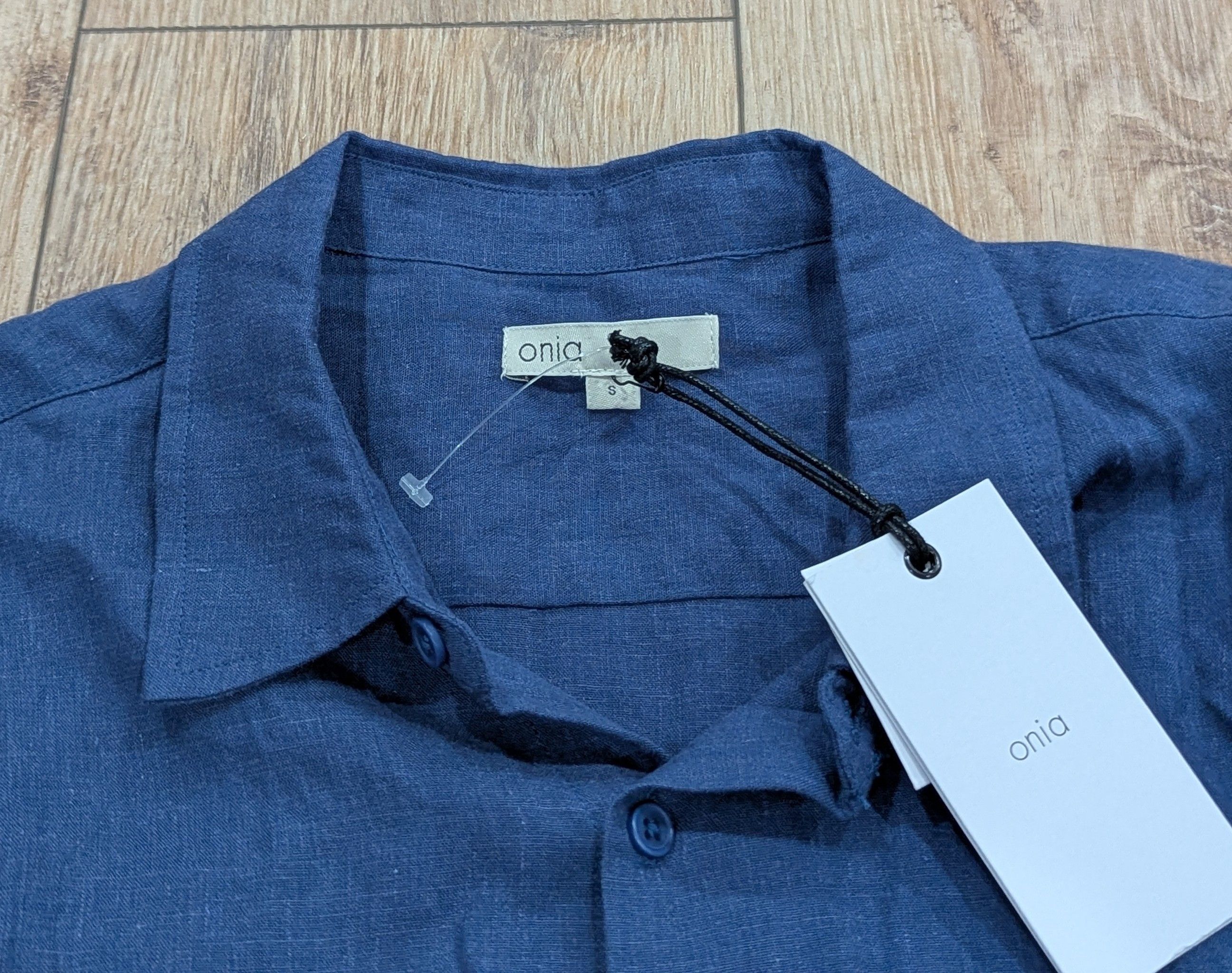 Onia Onia Linen Blend LS Button Up Shirt Blue S Size US S / EU 44-46 / 1 - 2 Thumbnail