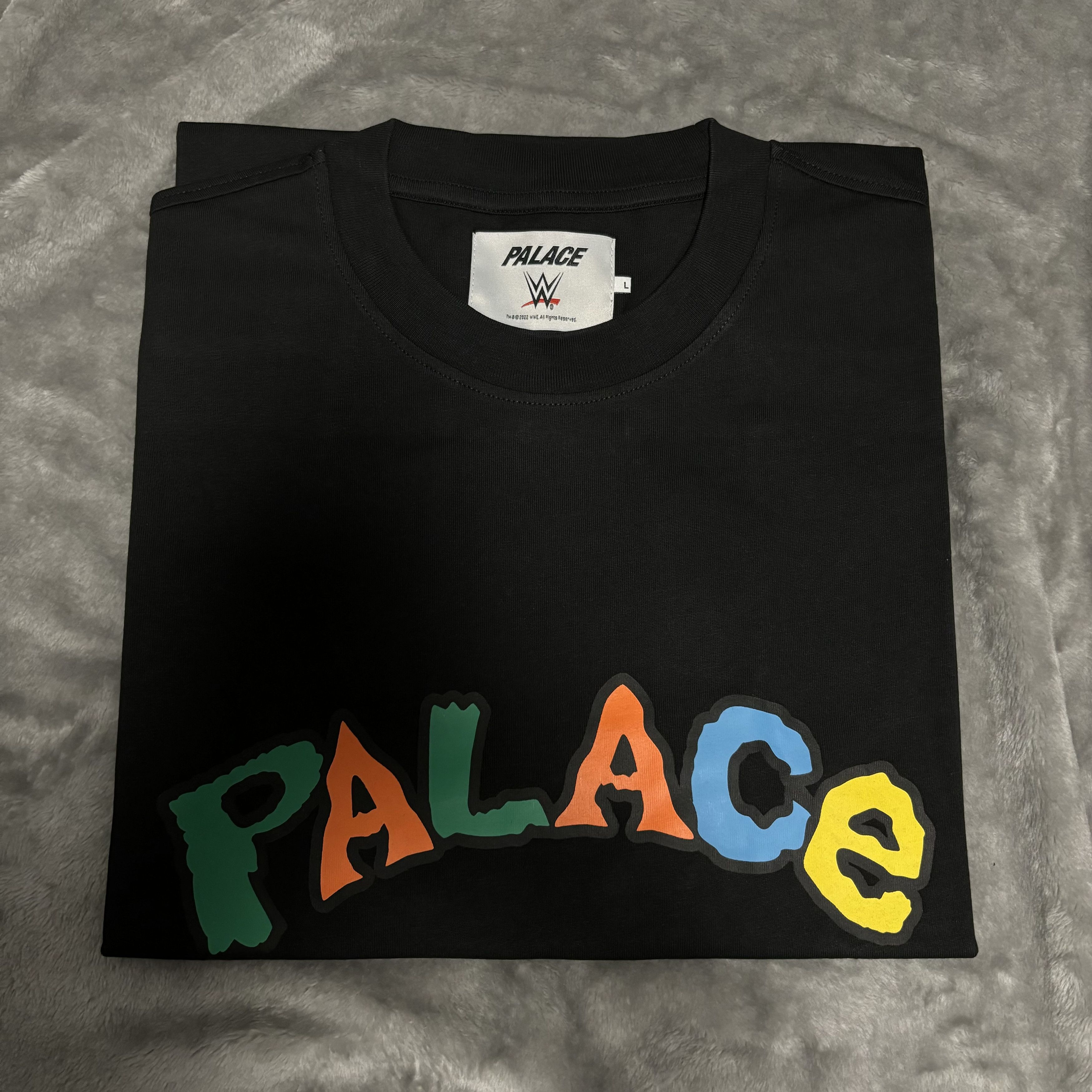 Palace Palace x WWE Nice Day T-Shirt Black - 23SS Size US L / EU 52-54 / 3 - 4 Thumbnail