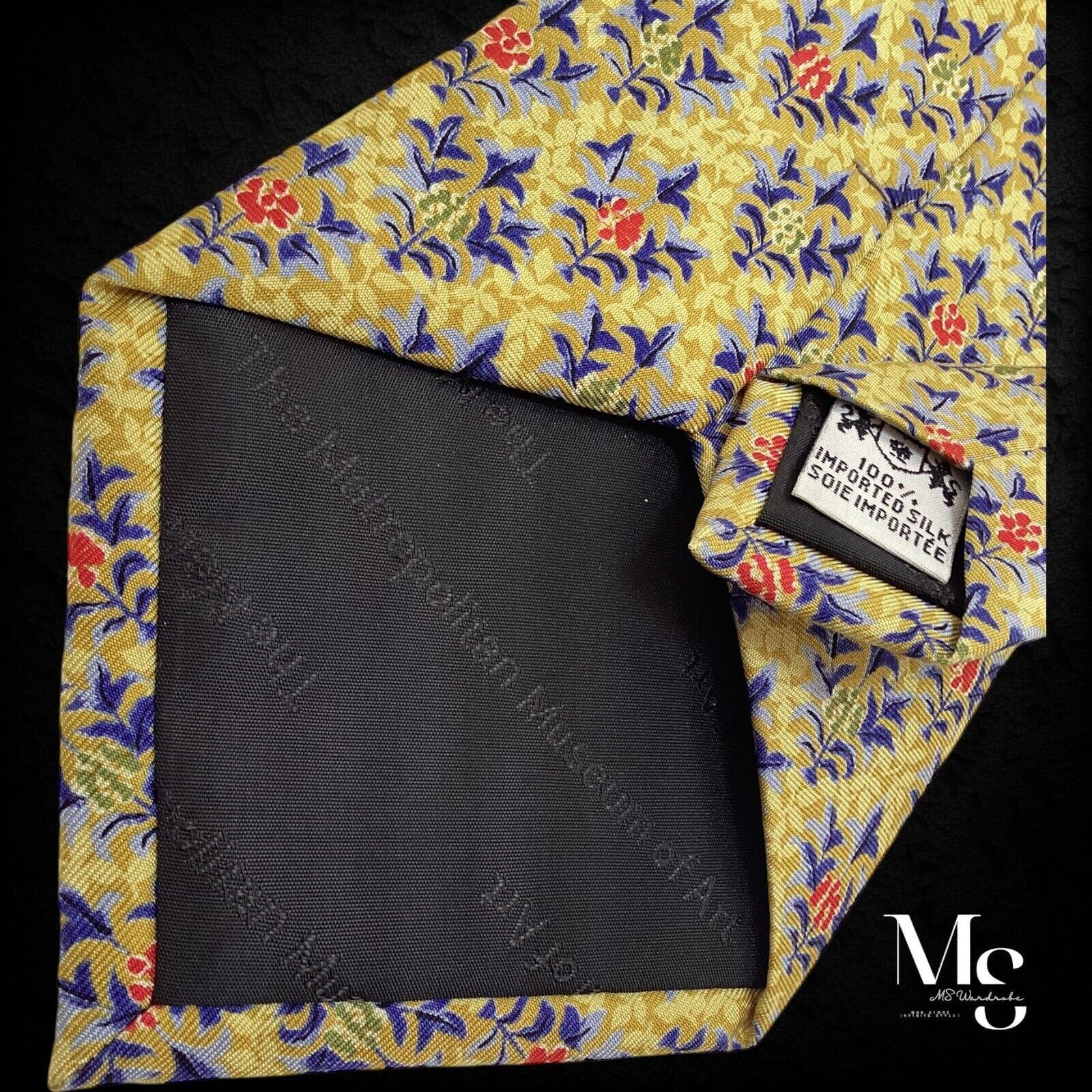 Other THE METROPOLITAN MUSEUM OF ART Gold Floral Silk Tie W:3.9" Size ONE SIZE - 4 Thumbnail
