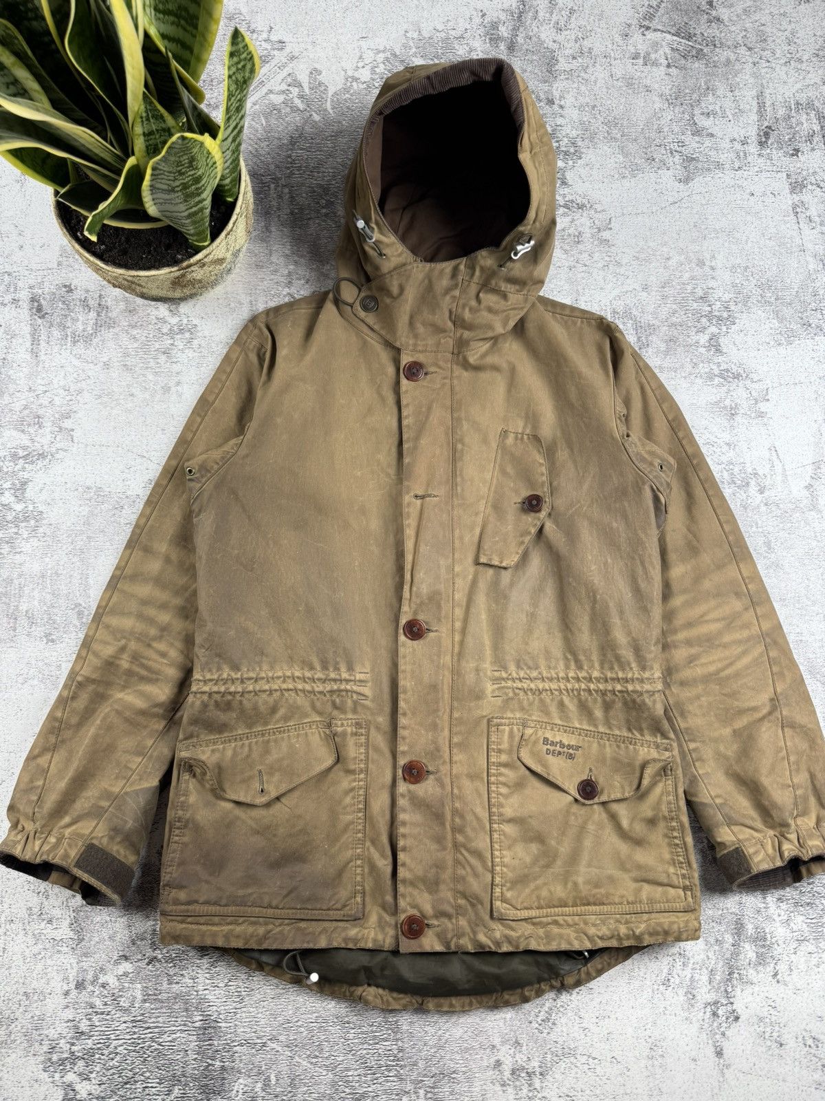 Barbour Men Barbour Dept B Summer Parka Olive 90S Small Jacket Coat Size US S / EU 44-46 / 1 - 4 Thumbnail