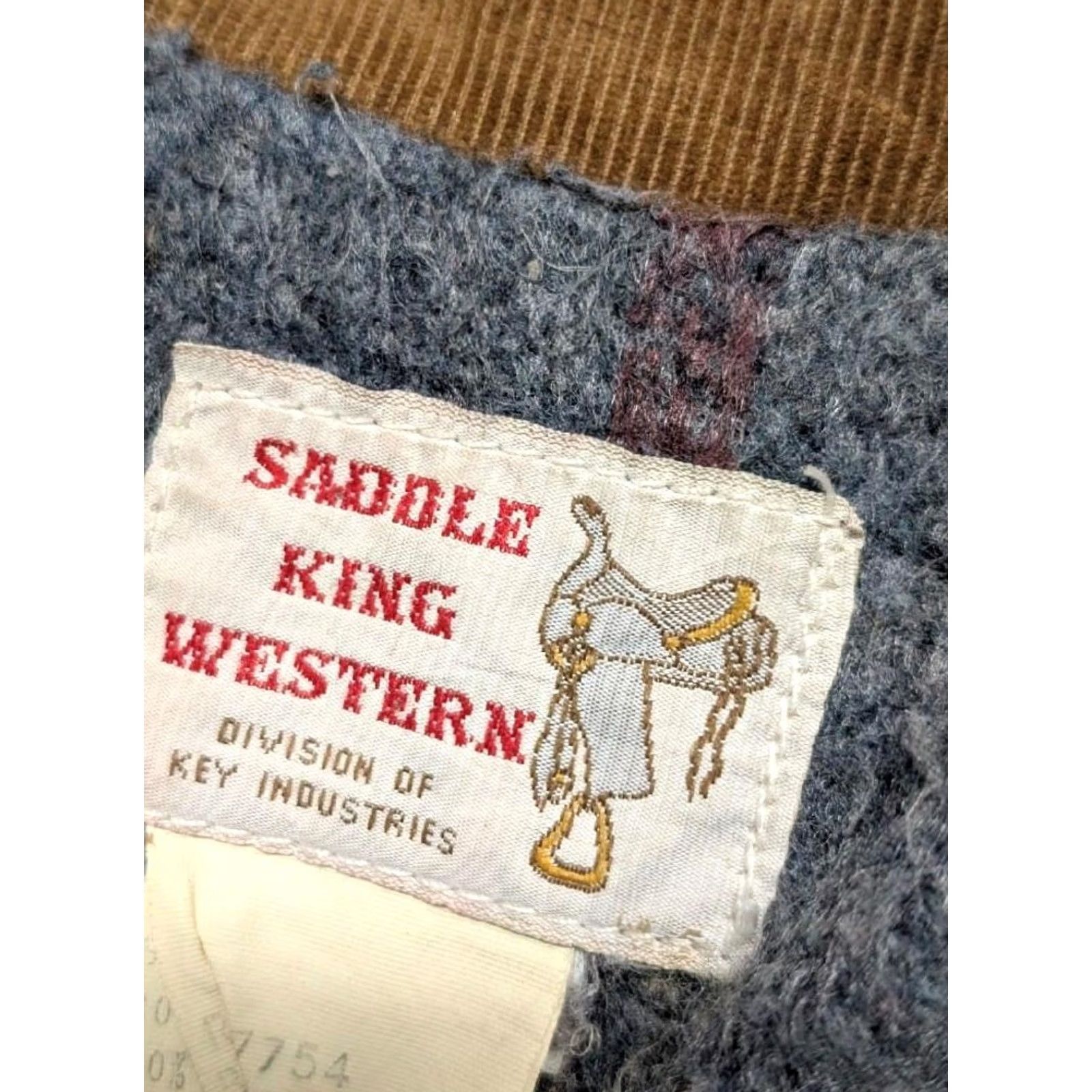 Carhartt VINTAGE Saddle King Denim Jacket 2XL Mens Blue Denim Cowboy Western blanket lined USA made Jacket 48L 2XL Mens Size US 39 - 7 Thumbnail