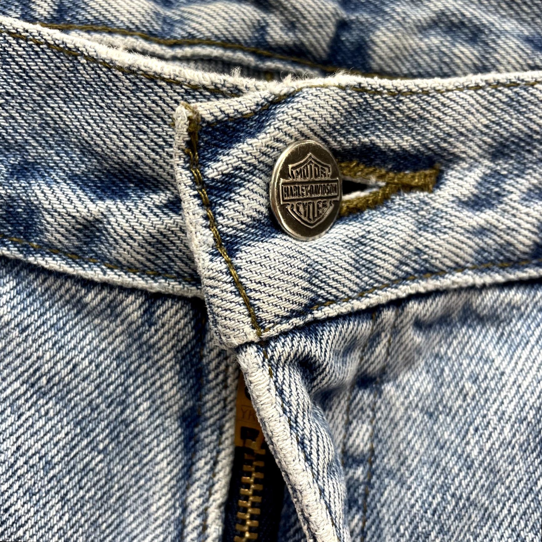 Harley Davidson VINTAGE Harley Davidson Jeans Bootcut Tall Womens 12 Long Light Wash Mid Rise Blue 1990s Mens? Size 34" / US 12 / IT 48 - 4 Thumbnail