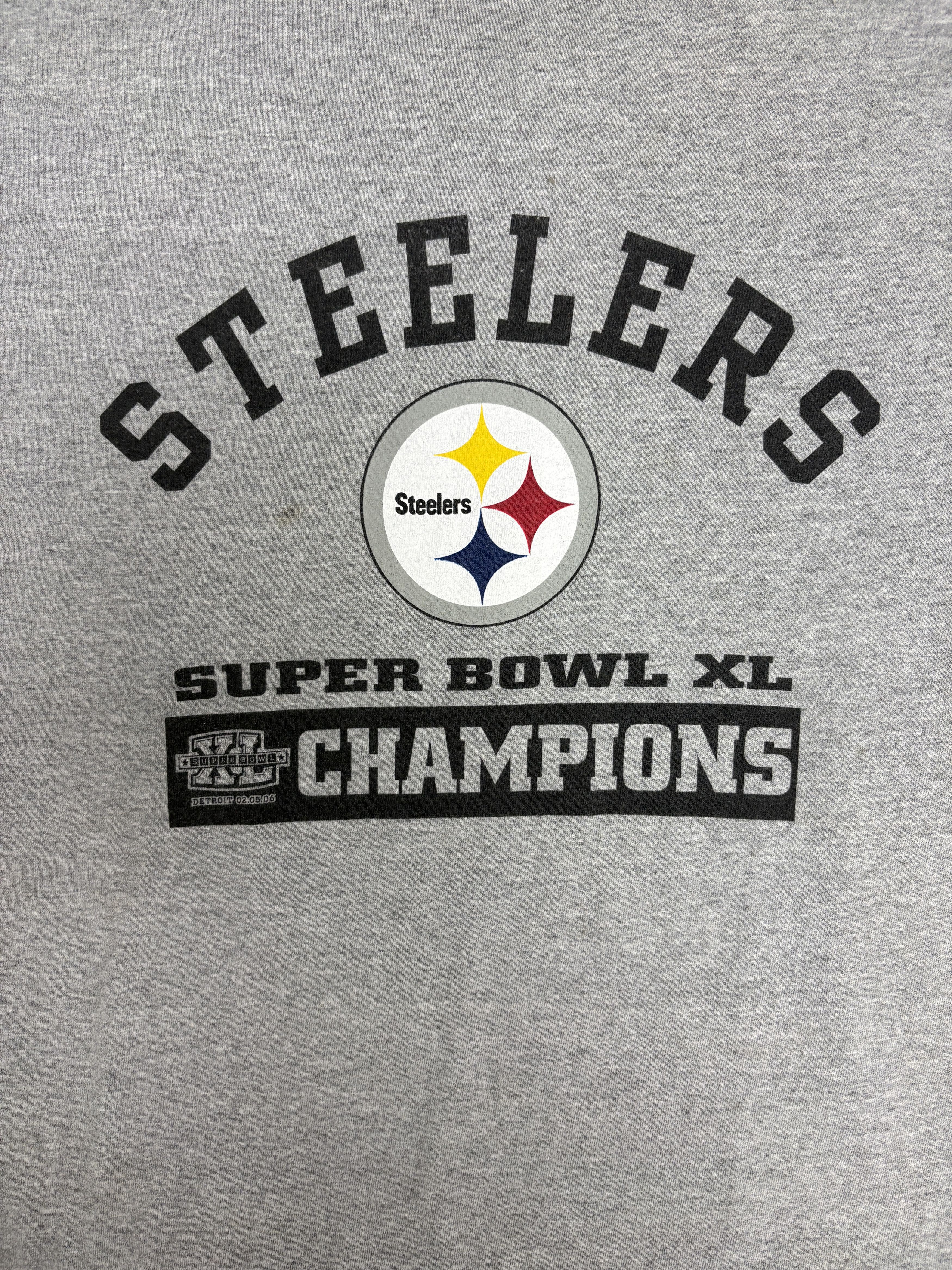 Vintage Pittsburgh Steelers Super Bowl Champions Vintage Grey Tee Size US M / EU 48-50 / 2 - 2 Thumbnail