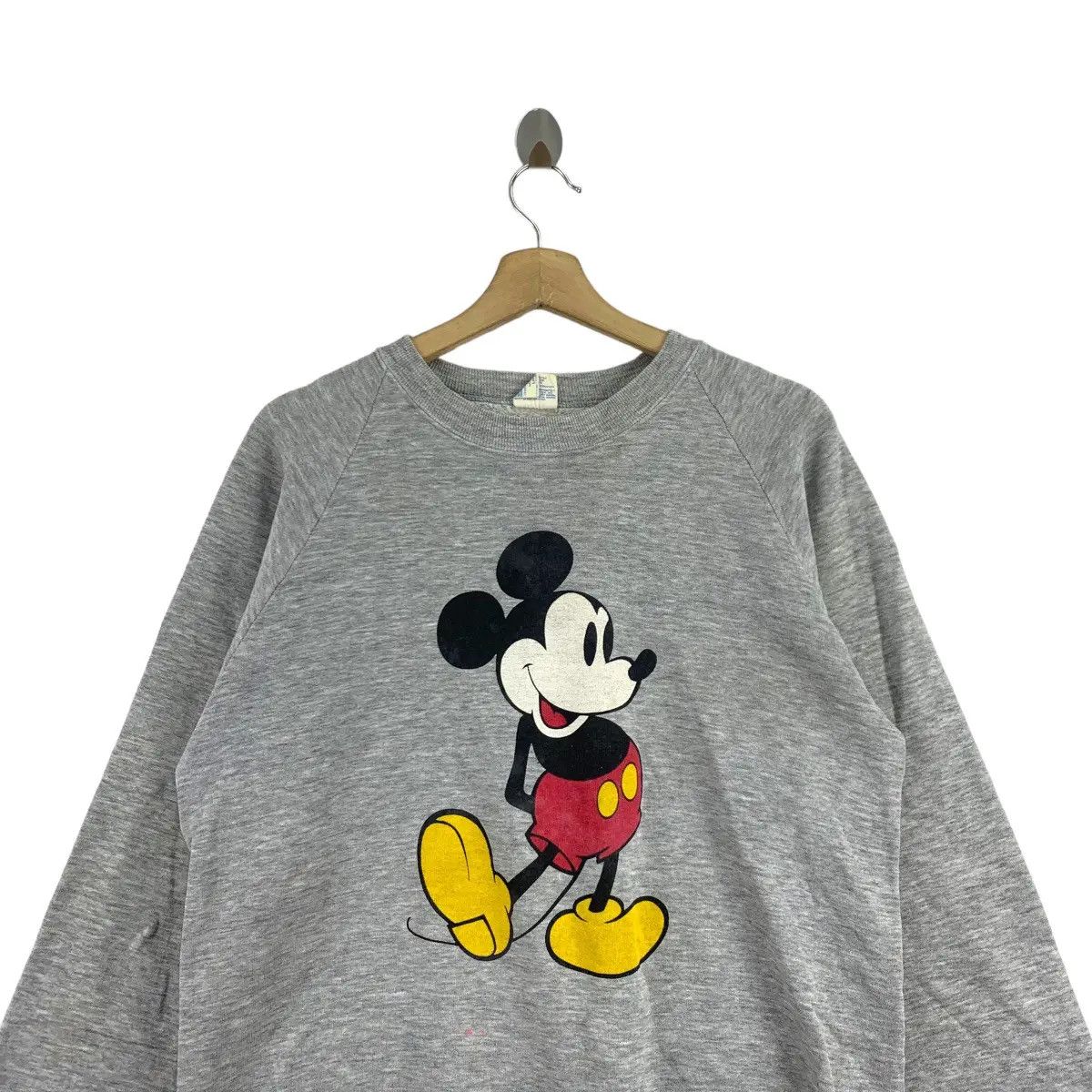 Disney Vintage 80’ MICKEY MOUSE DISNEY Stand Pose Sweatshirt Size L / US 10 / IT 46 - 4 Thumbnail