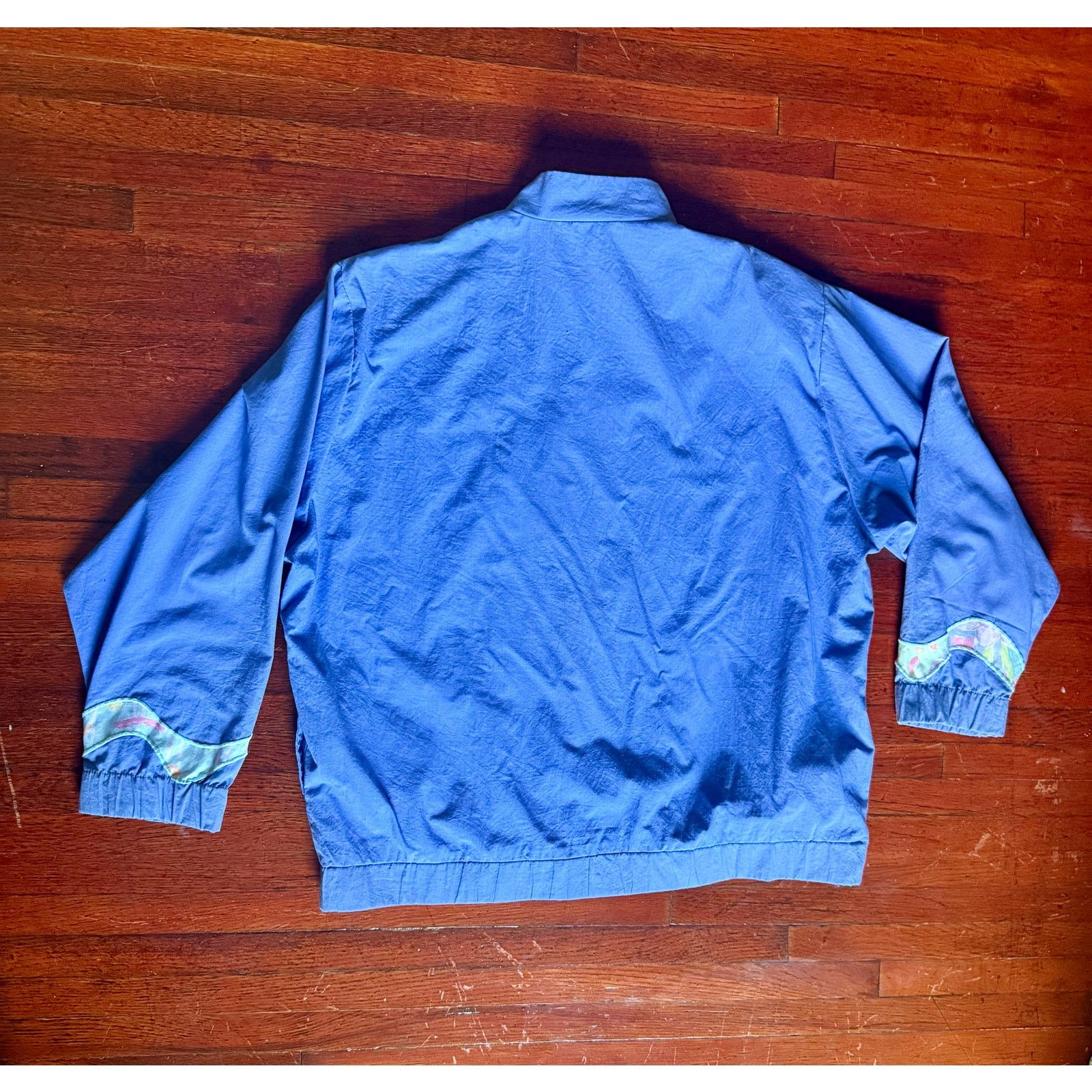 Vintage Vintage 90s Periwinkle Blue Butterfly Windbreaker Jacket Med Size M / US 6-8 / IT 42-44 - 2 Thumbnail