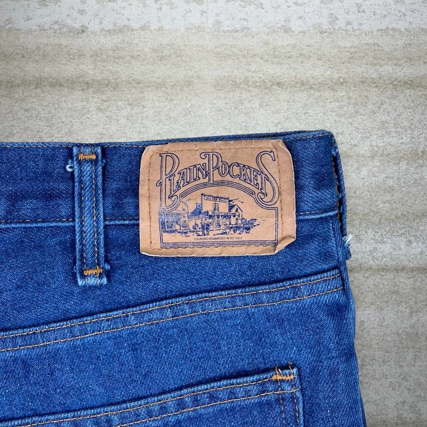 Vintage True Vintage 70s Plain Pockets Jeans 38x28 Bootcut Dark Wash Size US 38 / EU 54 - 4 Thumbnail