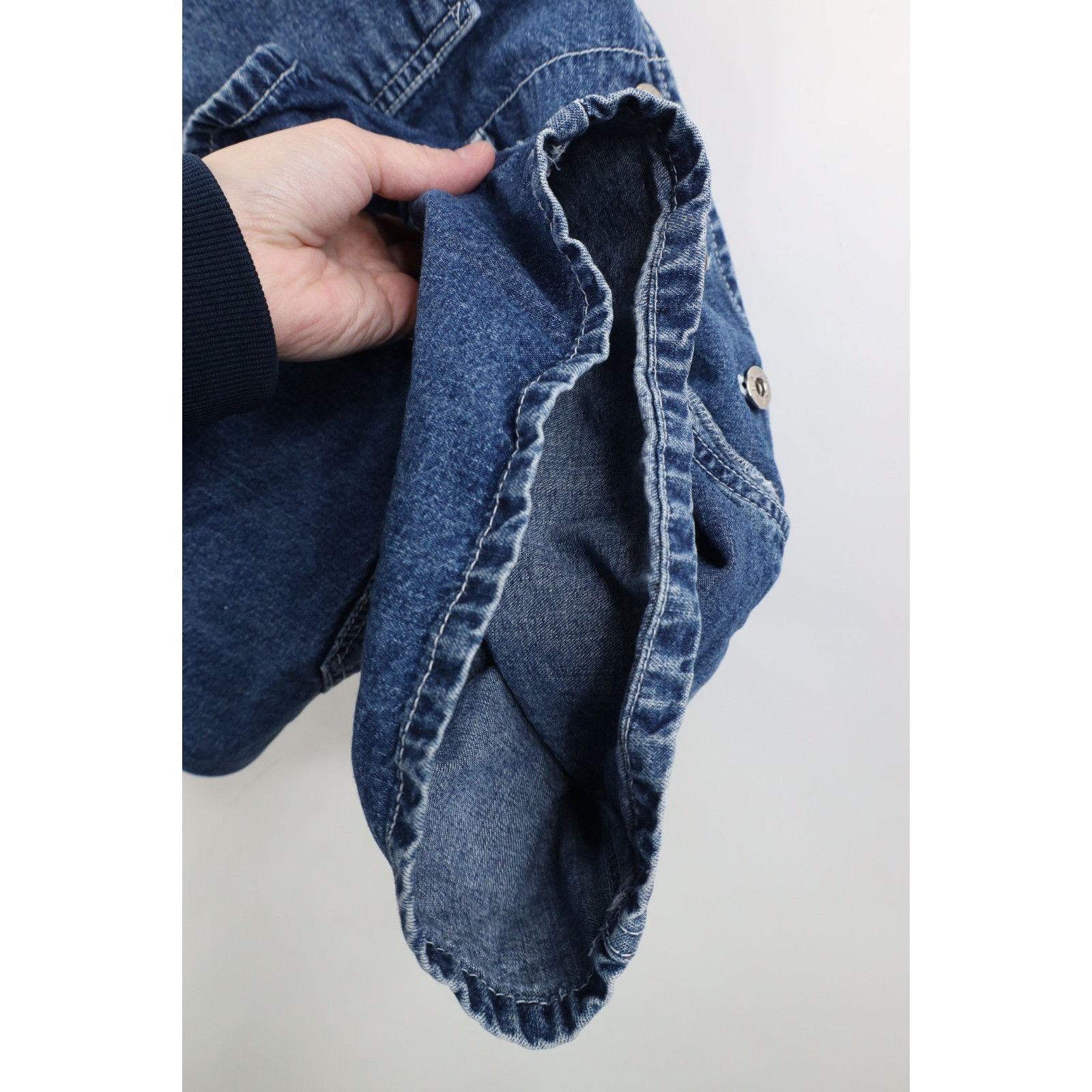 Vintage Vintage 90s Streetwear Faded Denim Jean Shortalls Overalls Size 28" / US 6 / IT 42 - 14 Thumbnail