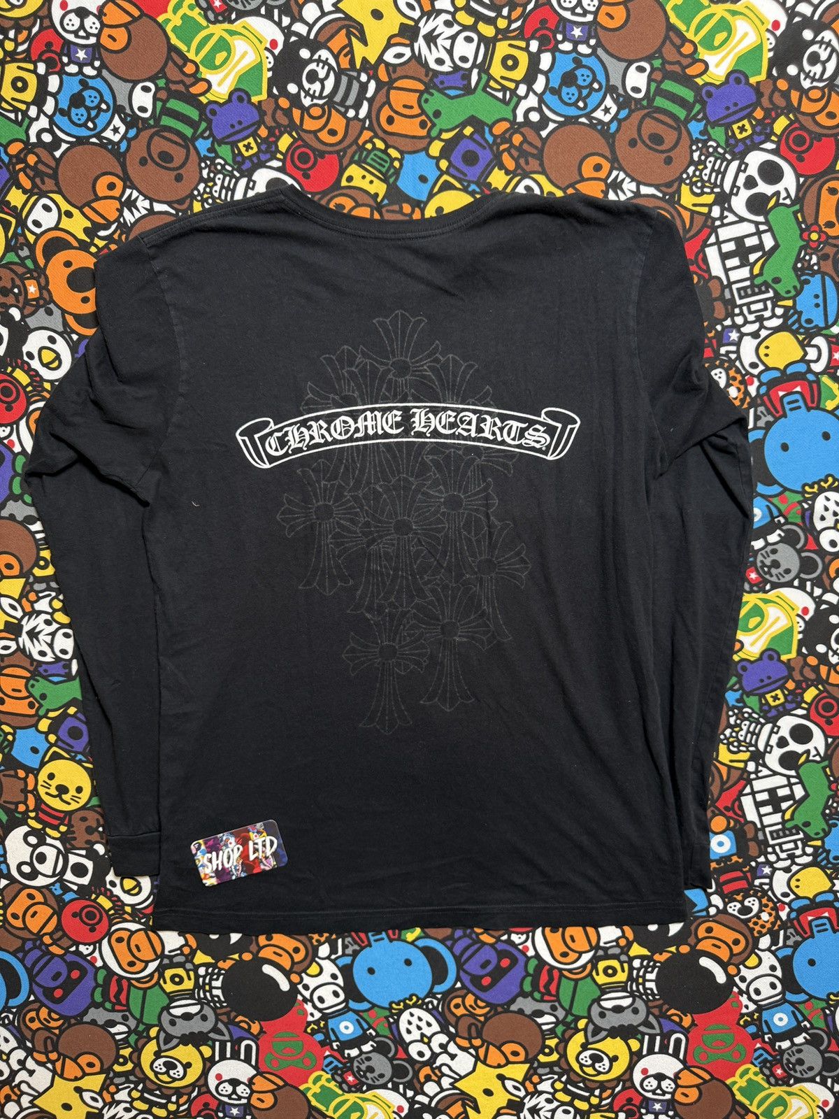 Chrome Hearts Chrome Hearts Black Multi Cross Logo Long Sleeve Tee Size US L / EU 52-54 / 3 - 1 Thumbnail