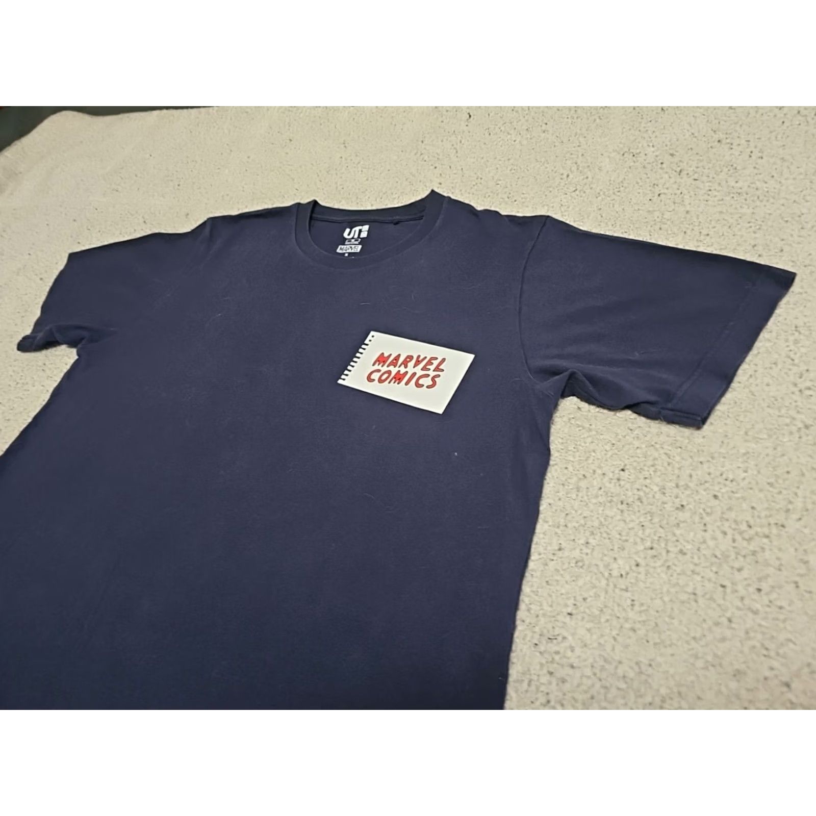 Uniqlo UNIQLO MARVEL T-Shirt Navy Crew Neck Short Sleeve Unisex Adults Medium XS? No; Size M color navy graphic print logo Comics Movie Superheroes 90s? Size US M / EU 48-50 / 2 - 5 Thumbnail