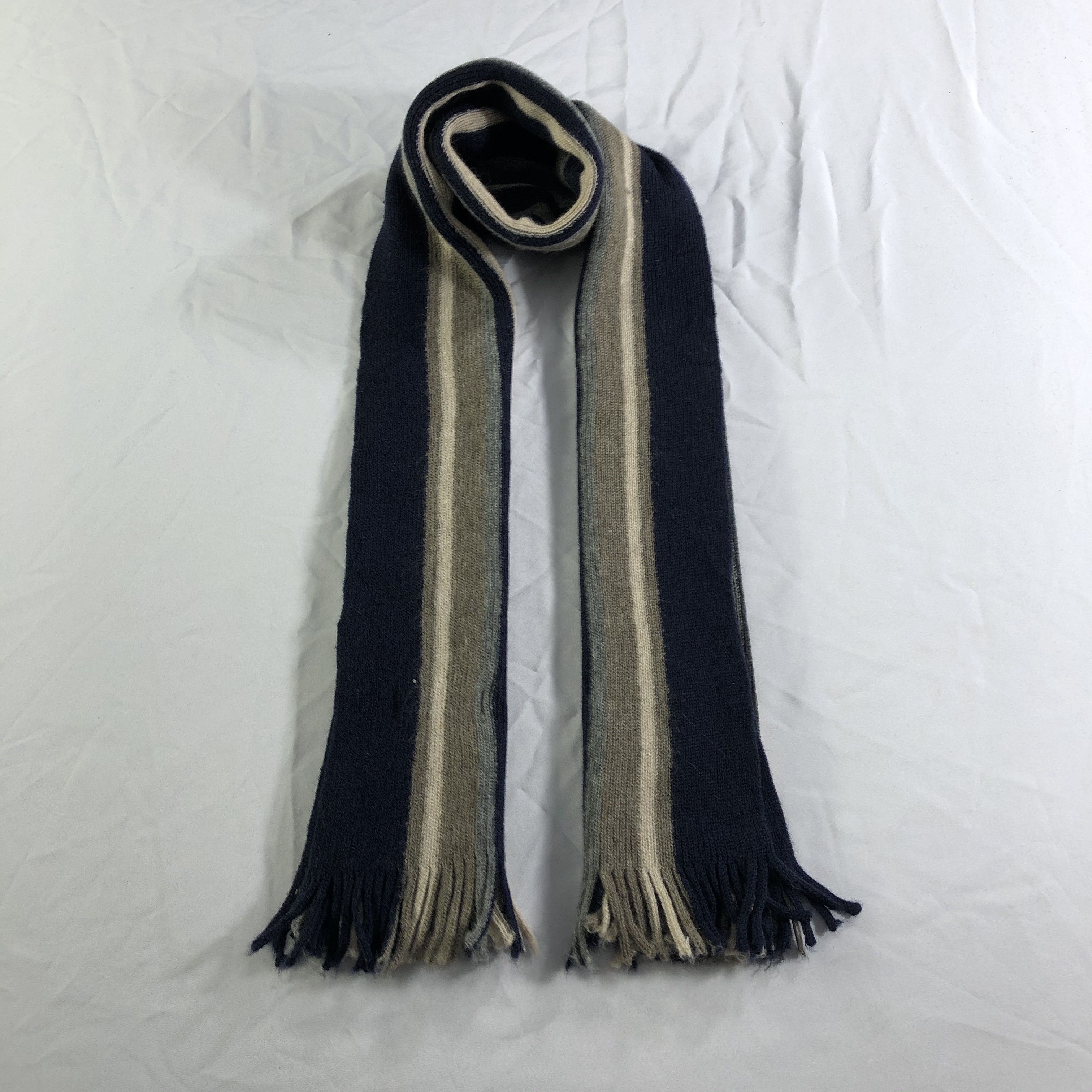 Paul Smith Paul Smith Striped Wool Scarf Muffler Neckwear V2382 Size ONE SIZE - 1 Thumbnail