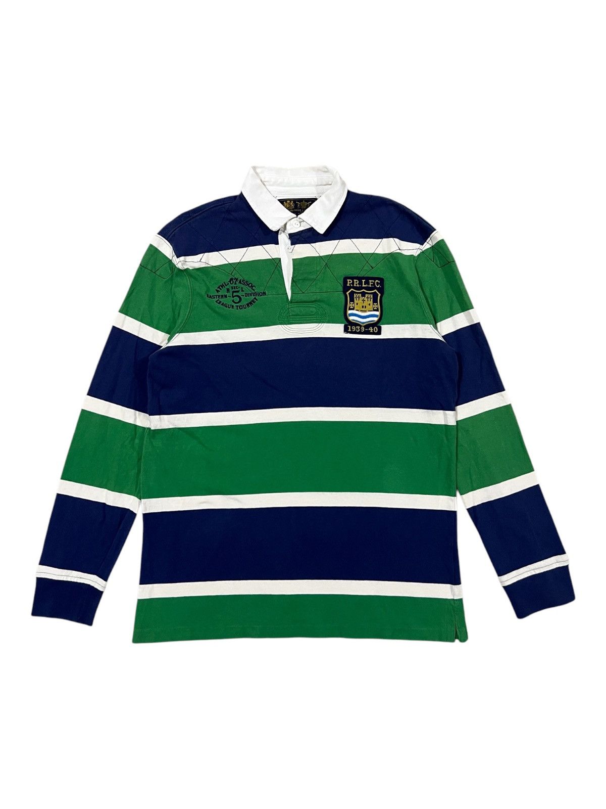 Polo Ralph Lauren Y2K Polo Ralph Lauren PRL FC Classic Fit Striped Rugby Shirt Size US M / EU 48-50 / 2 - 2 Thumbnail