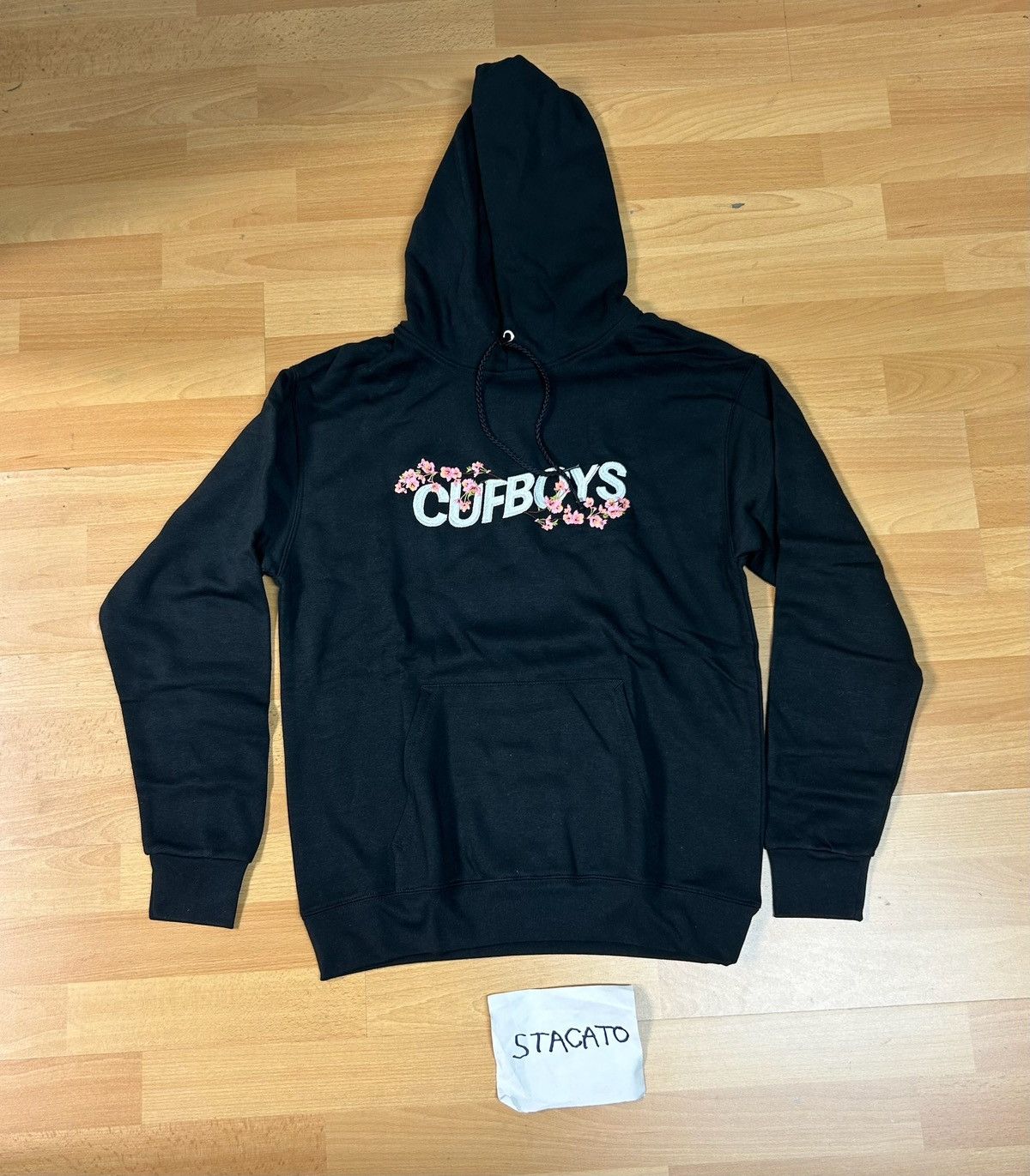 Rap Tees × Vintage CUFBOYS Cherry Blossom Hoodie Black Size US S / EU 44-46 / 1 - 1 Thumbnail