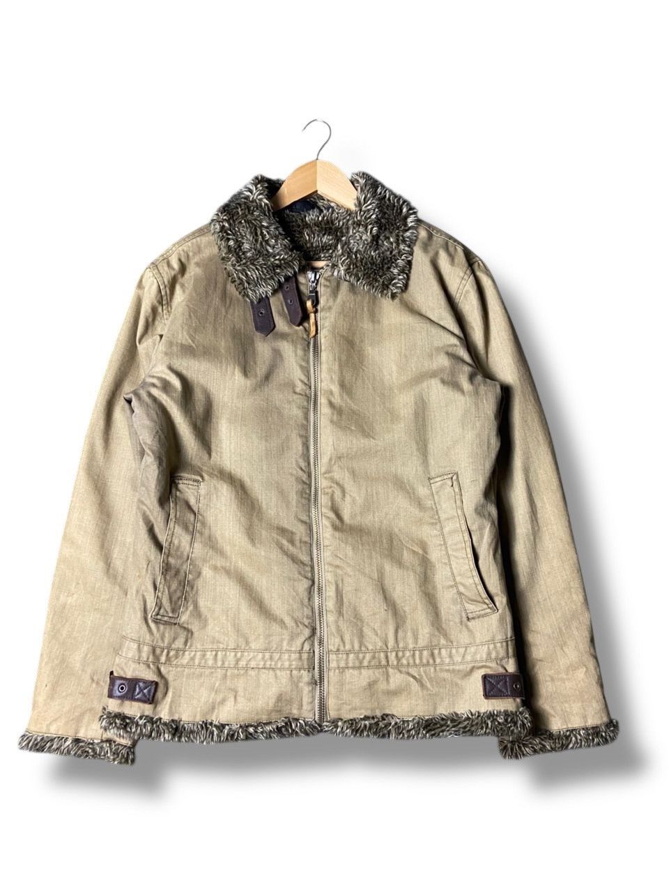 Japanese Brand TRIXY Brand Full Zip Jacket with Faux Fur Collar (154) Size US L / EU 52-54 / 3 - 1 Thumbnail